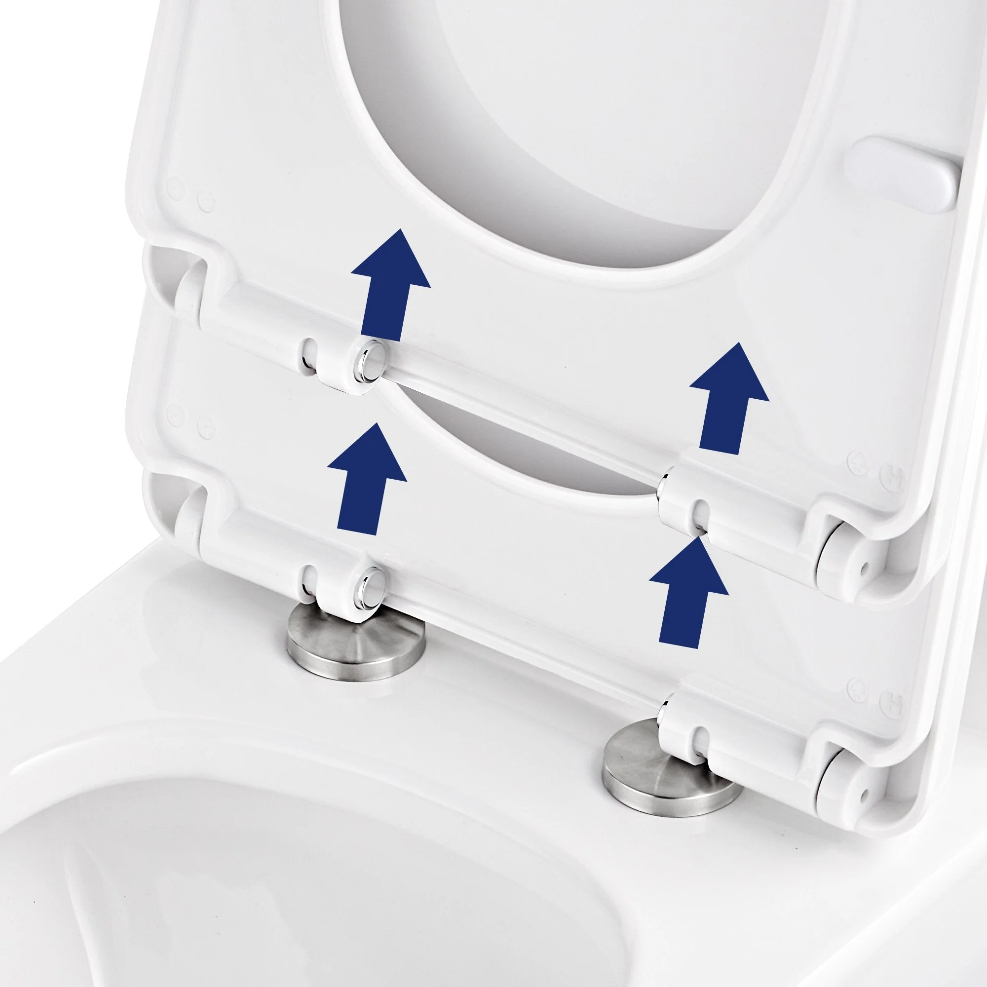 DeerValley DV-F626S11 Quick-Release Quiet-Close Plastic Elongated Polypropylene Toilet Seat (Fit with DV-1F52626/DV-1F52676/DV-1F52677) - Image 7