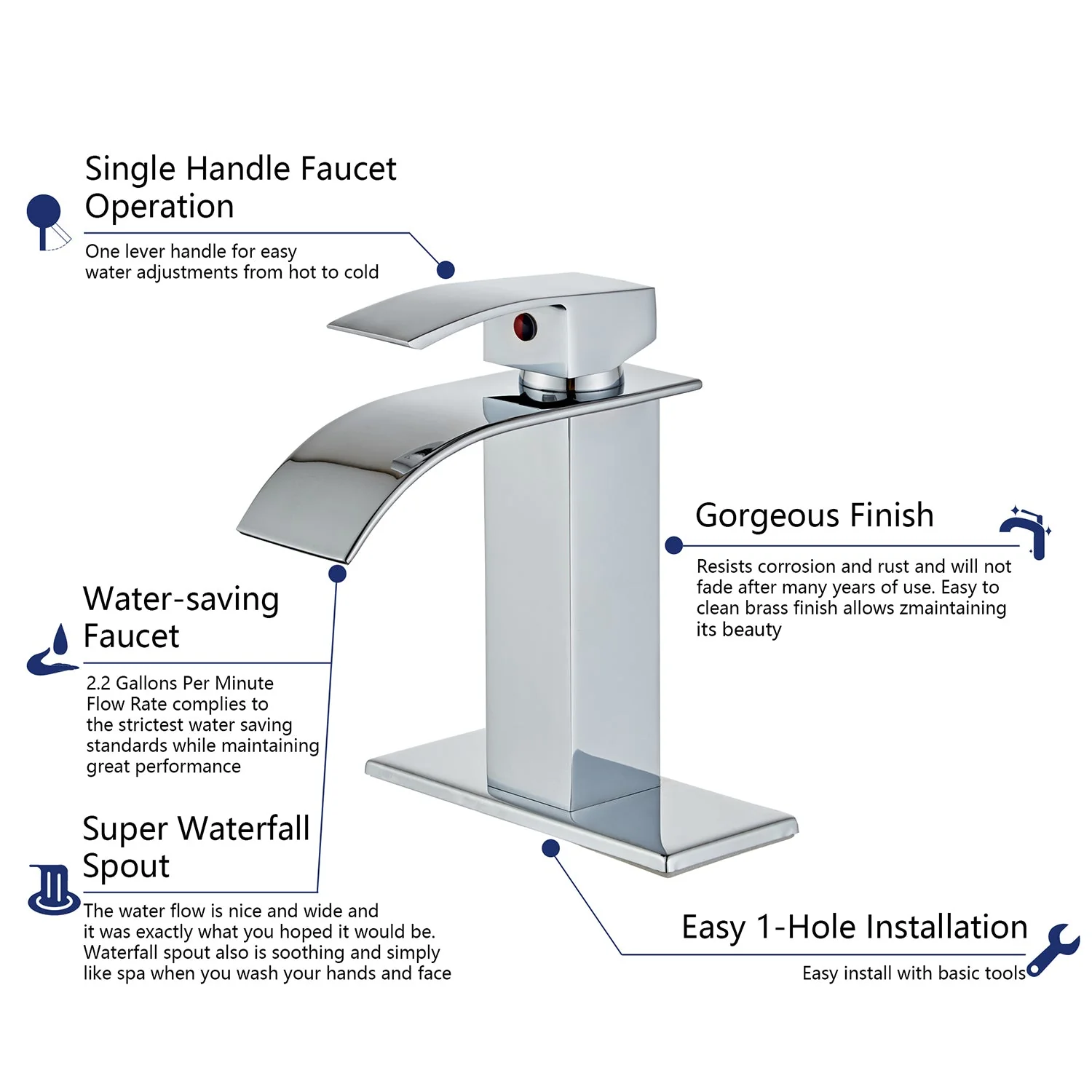 DeerValley DV-J816B21 Faucet Base (Fit with DV-1J82816) - Image 4