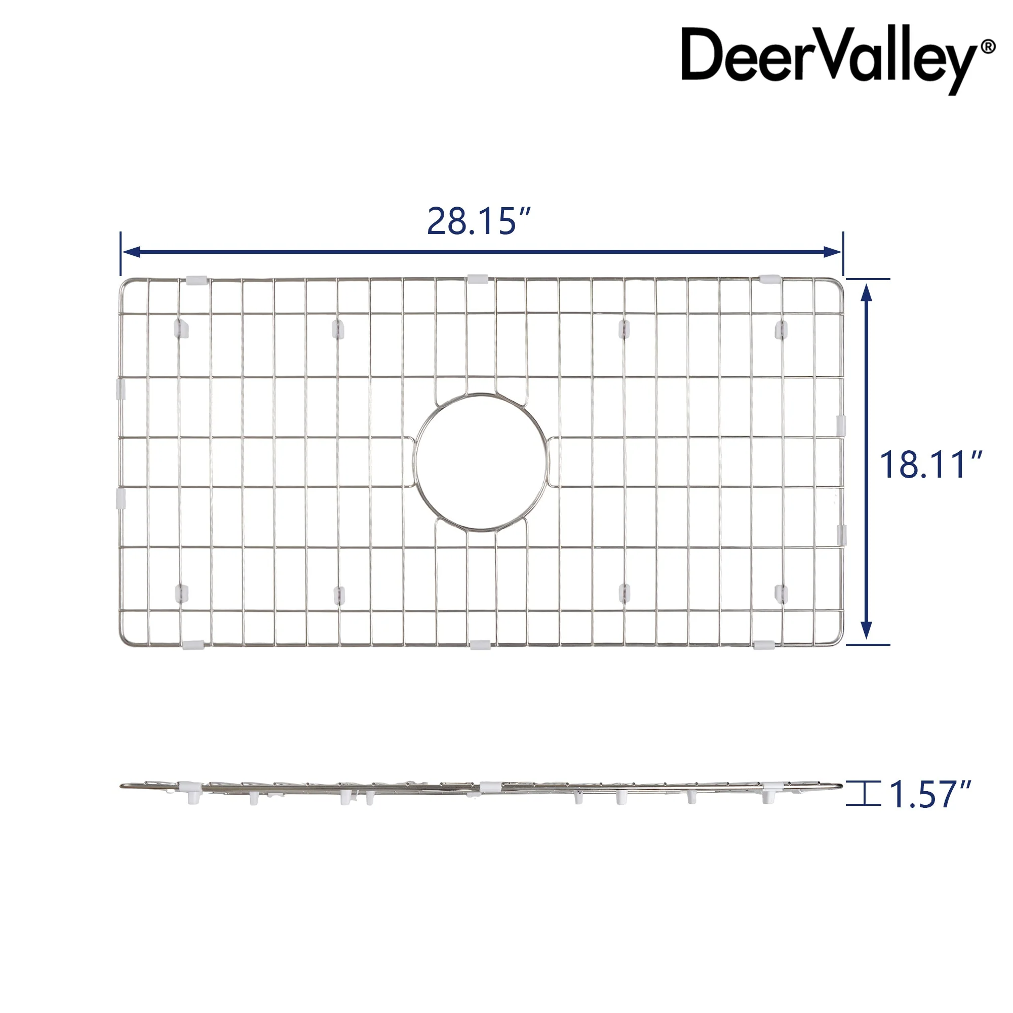 DeerValley DV-K0065G19 28.15" x 18.11" x 1.57" Kitchen Sink Grid (Compatible with DV-1K0065) - Image 2