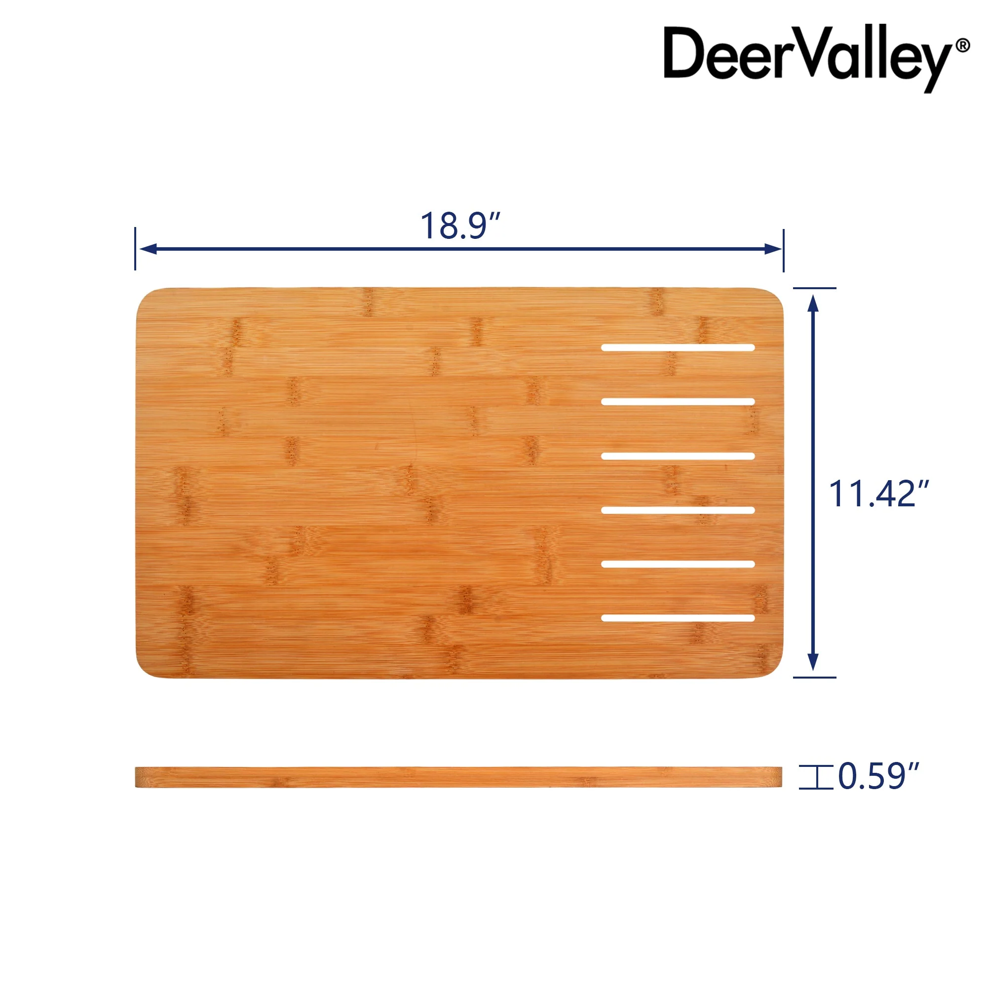 DeerValley DV-K0067B02 18.90" x 11.42" x 0.59" Kitchen Sink Cutting Board (Compatible with DV-1K0067) - Image 2