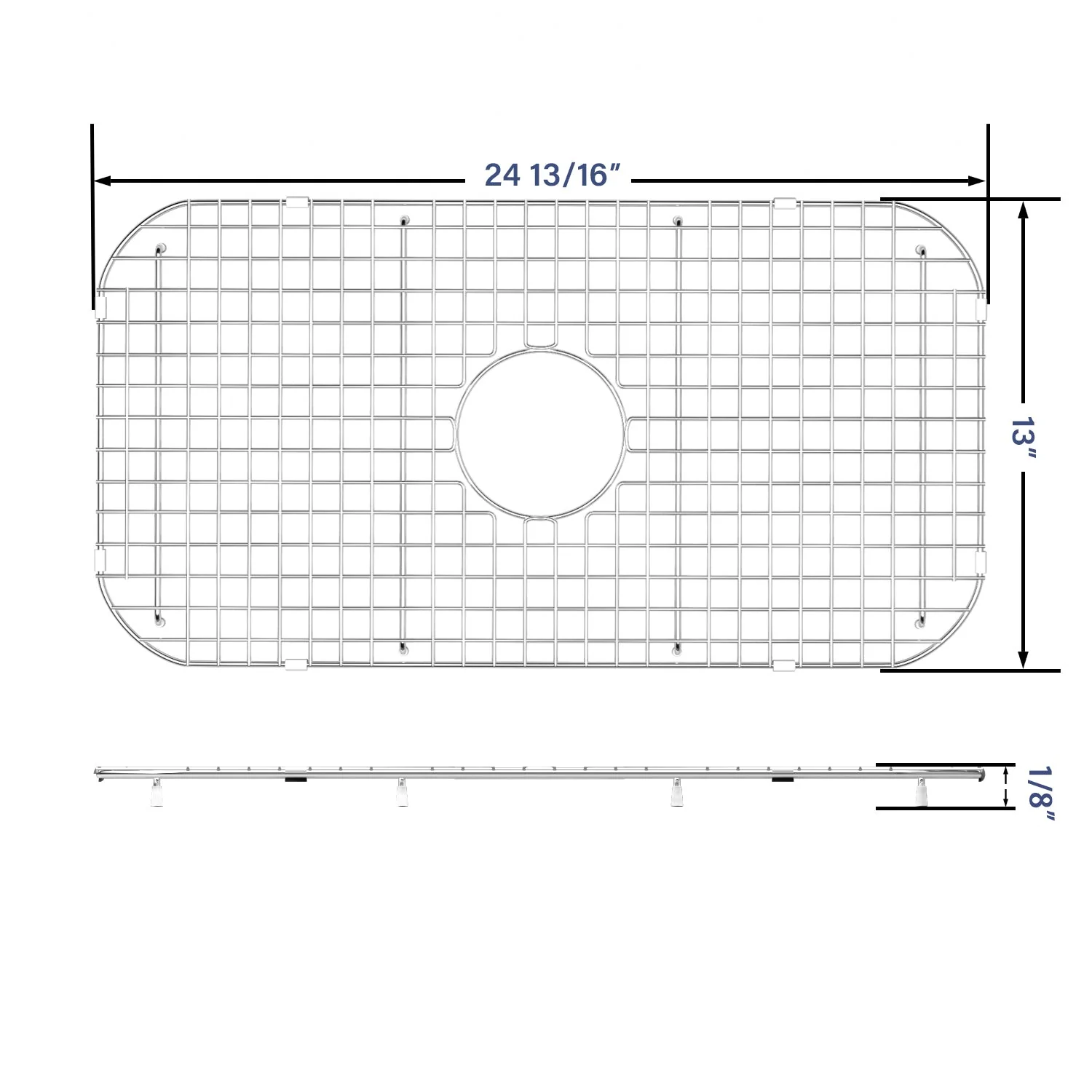 DeerValley DV-K026G03 24.80" x 12.99" Kitchen Sink Grid (Compatible with DV-1K026) - Image 2