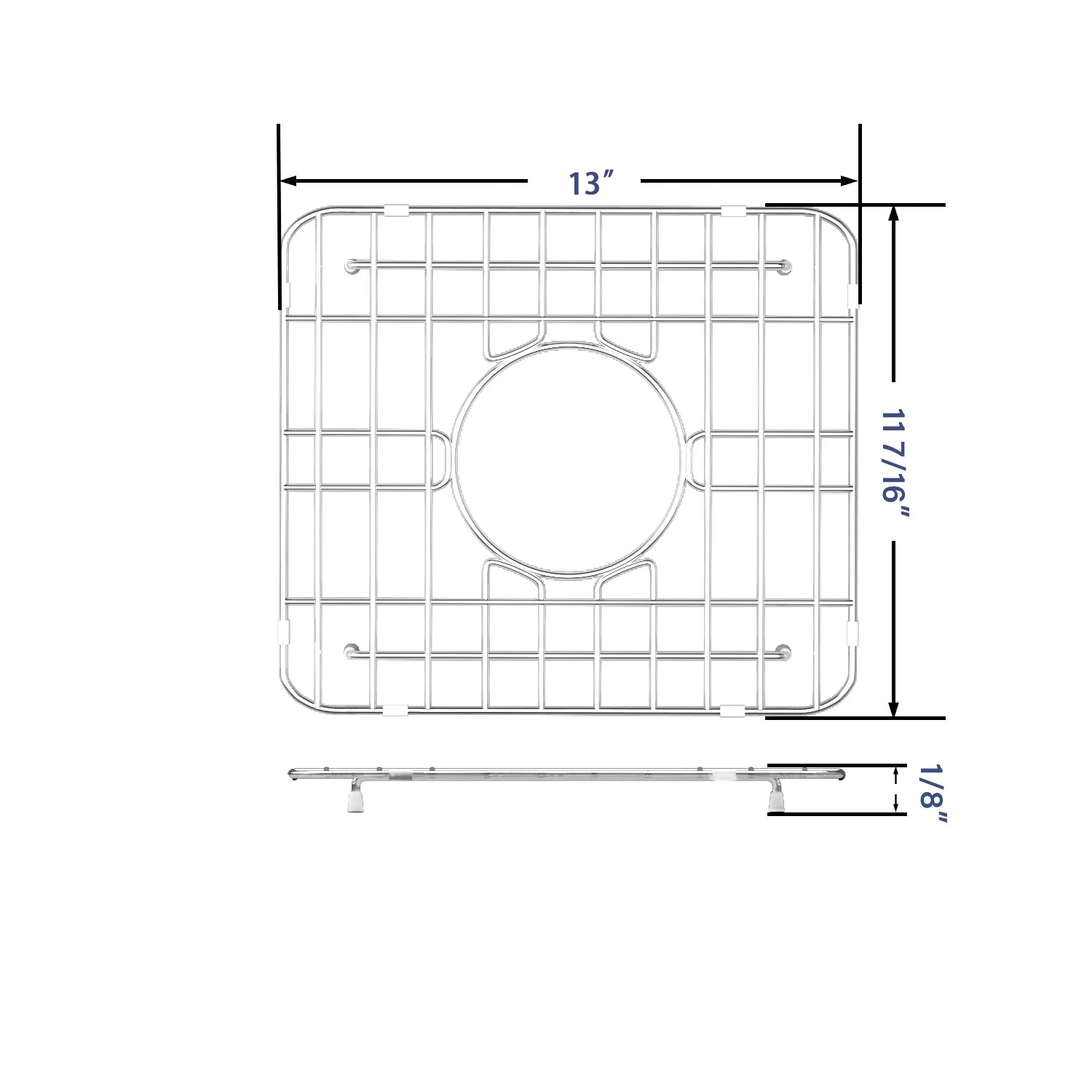 DeerValley DV-K028G04 12.99" x 11.42" Kitchen Sink Grid -Set of 2 (Compatible with DV-1K028) - Image 2