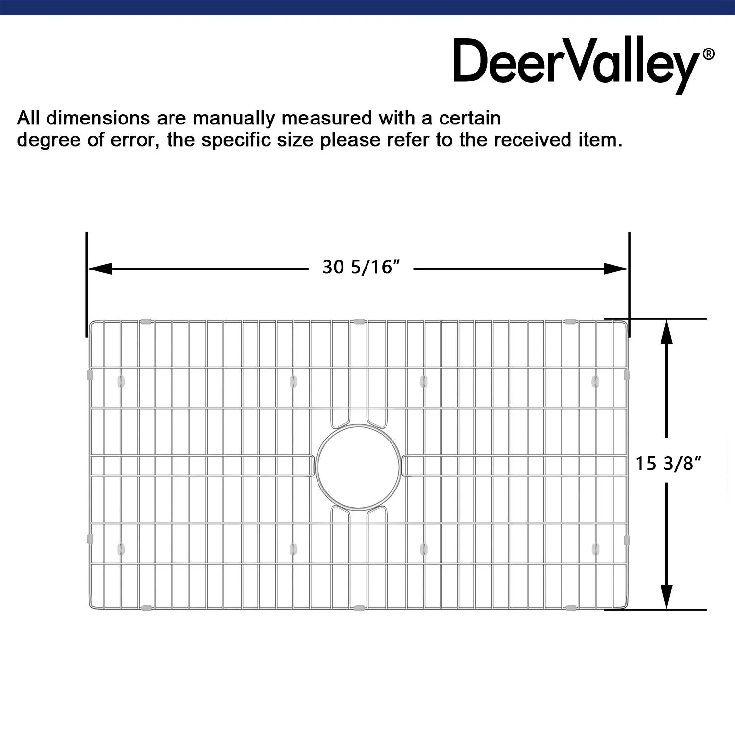 DeerValley DV-K502G08 30.31" x 15.35" Kitchen Sink Grid (Compatible with DV-1K502) - Image 2