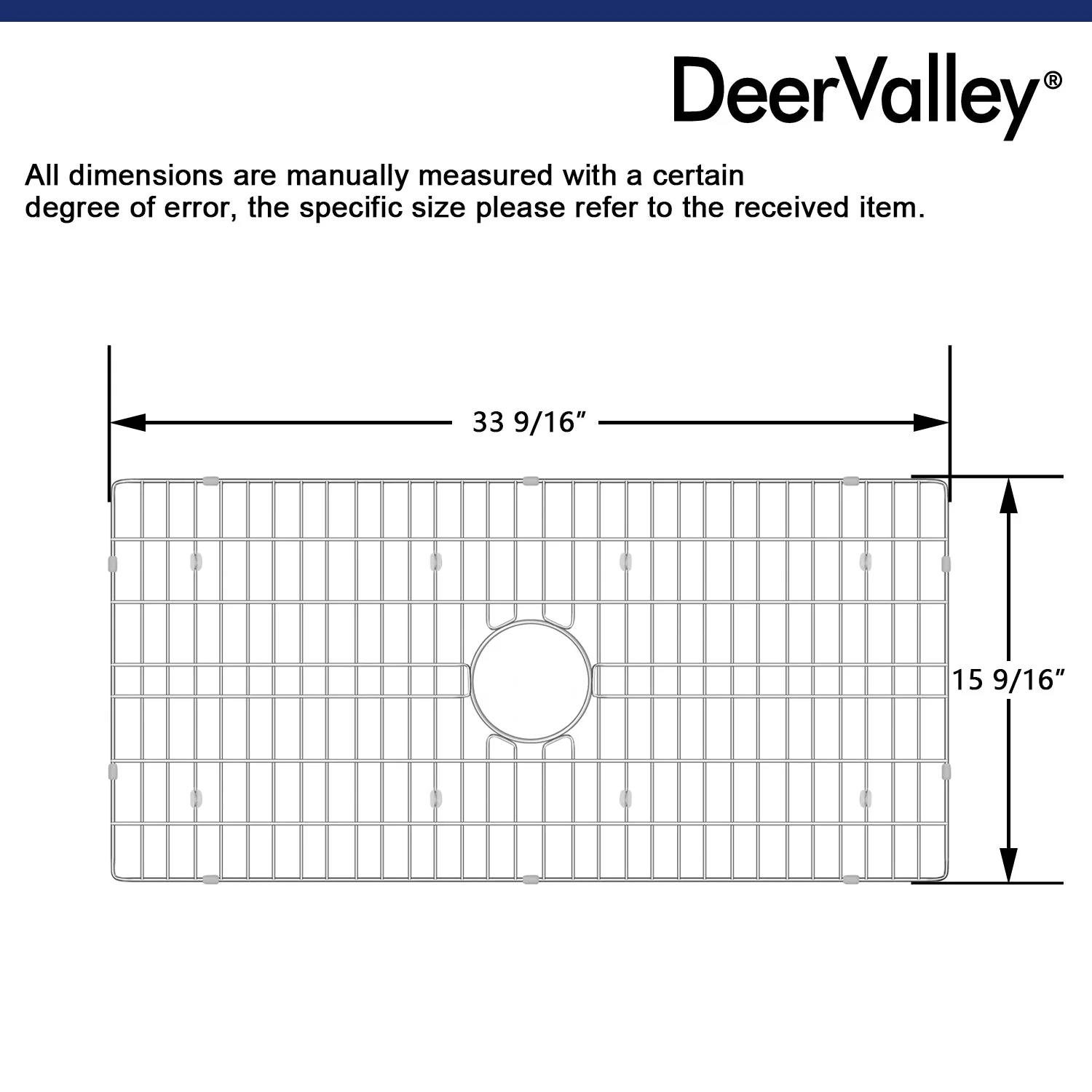DeerValley DV-K505G10 33.54" x 15.55" Kitchen Sink Grid (Compatible with DV-1K505) - Image 2