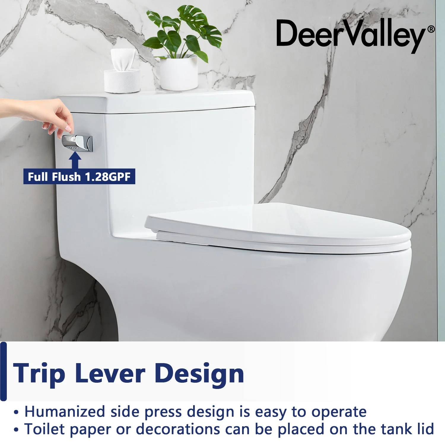 DeerValley Side Press Flush Button (Fit with DV-1F52626 & DV-1F52627) - Image 4