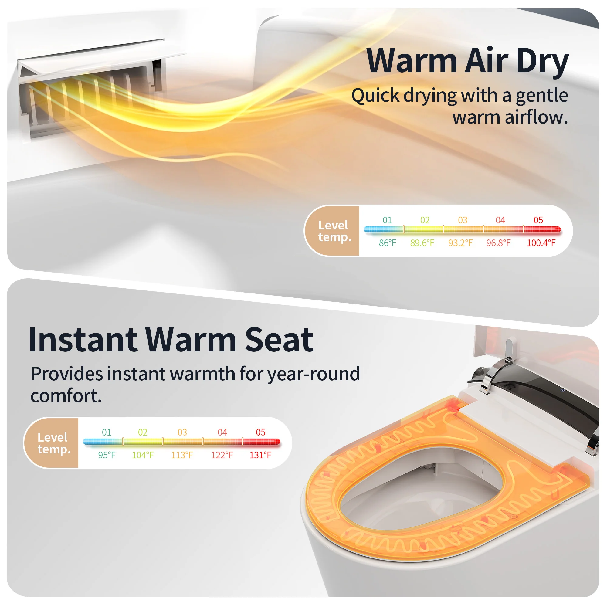 DeerValley DV-1S0442-V3 Smart Toilet with All-Season Adaptive Comfort, Rotating Foam Shield - Image 10