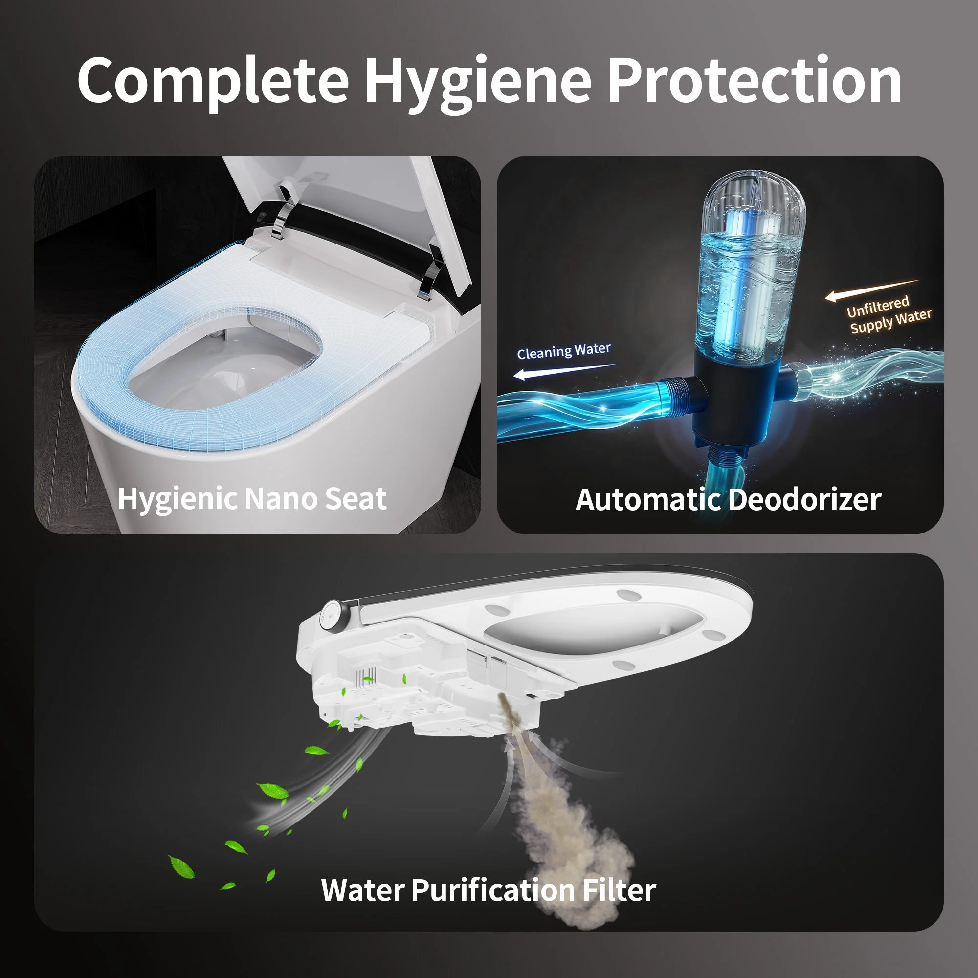 DeerValley DV-1S0442-V3 Smart Toilet with All-Season Adaptive Comfort, Rotating Foam Shield - Image 12