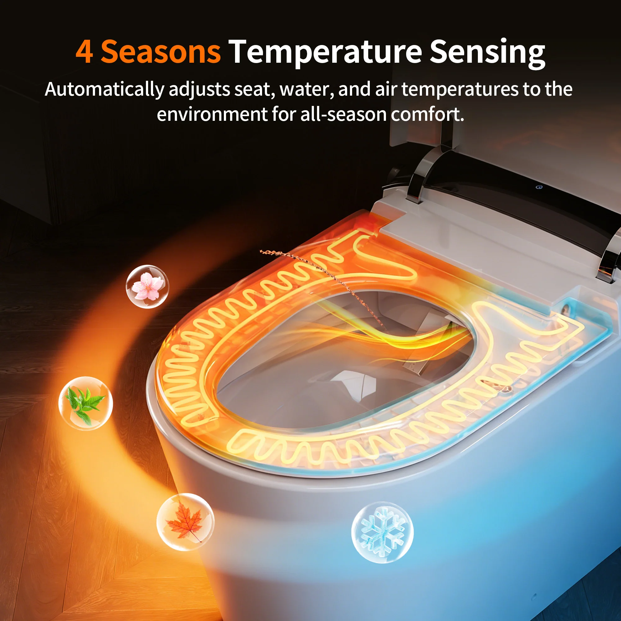 DeerValley DV-1S0442-V3 Smart Toilet with All-Season Adaptive Comfort, Rotating Foam Shield - Image 3