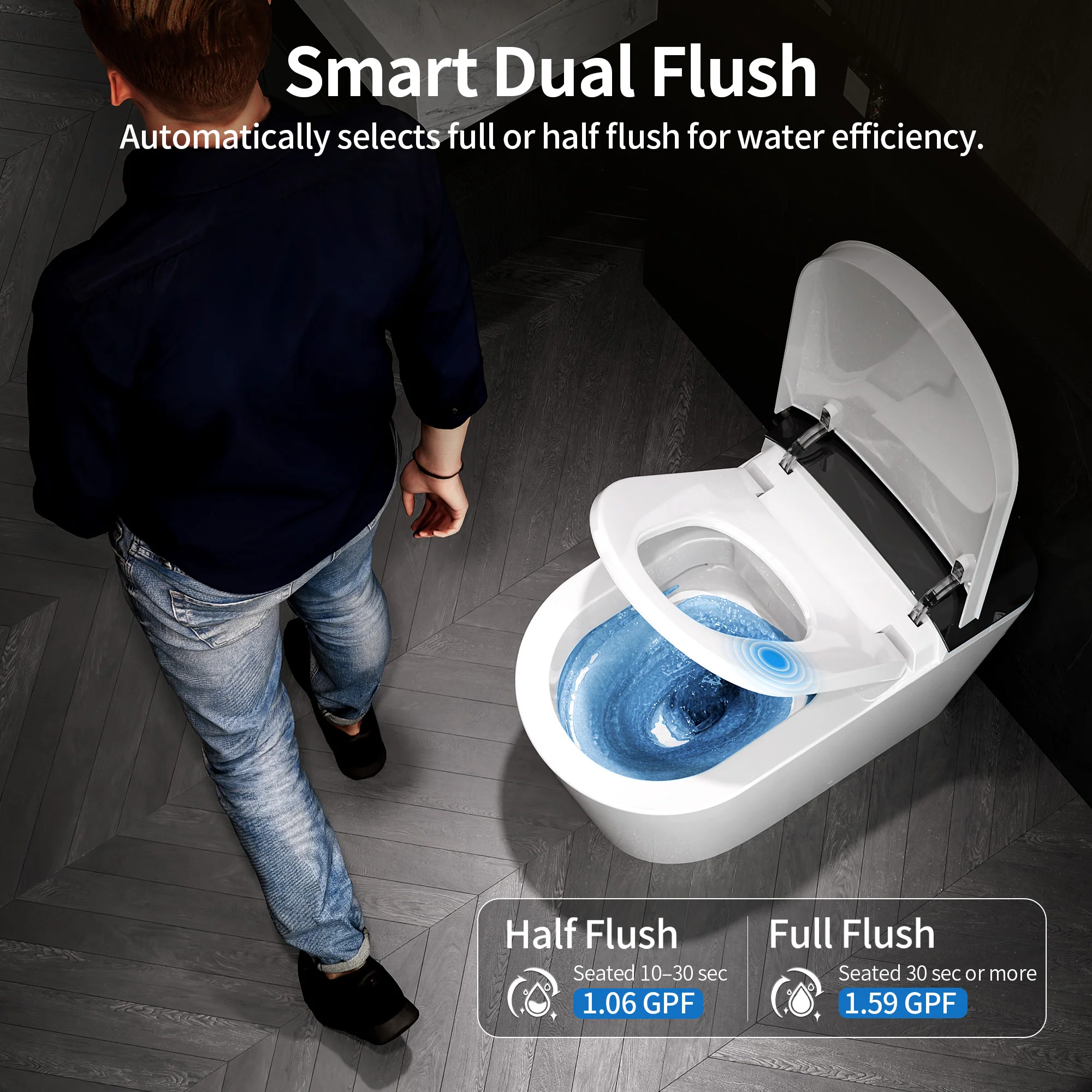DeerValley DV-1S0442-V3 Smart Toilet with All-Season Adaptive Comfort, Rotating Foam Shield - Image 4