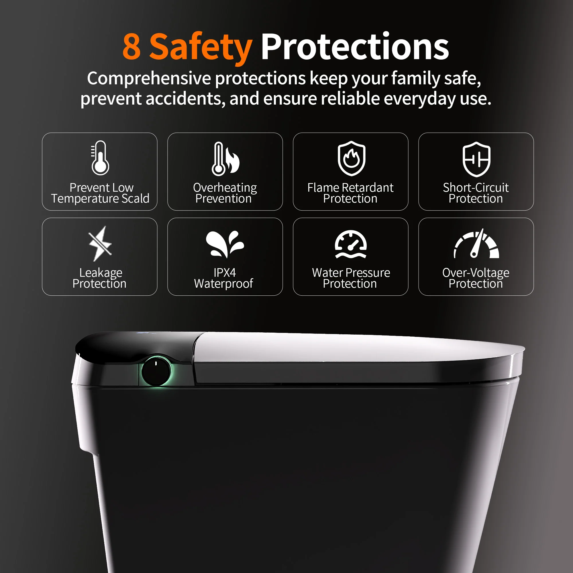DeerValley DV-1S0442-V3 Smart Toilet with All-Season Adaptive Comfort, Rotating Foam Shield - Image 7
