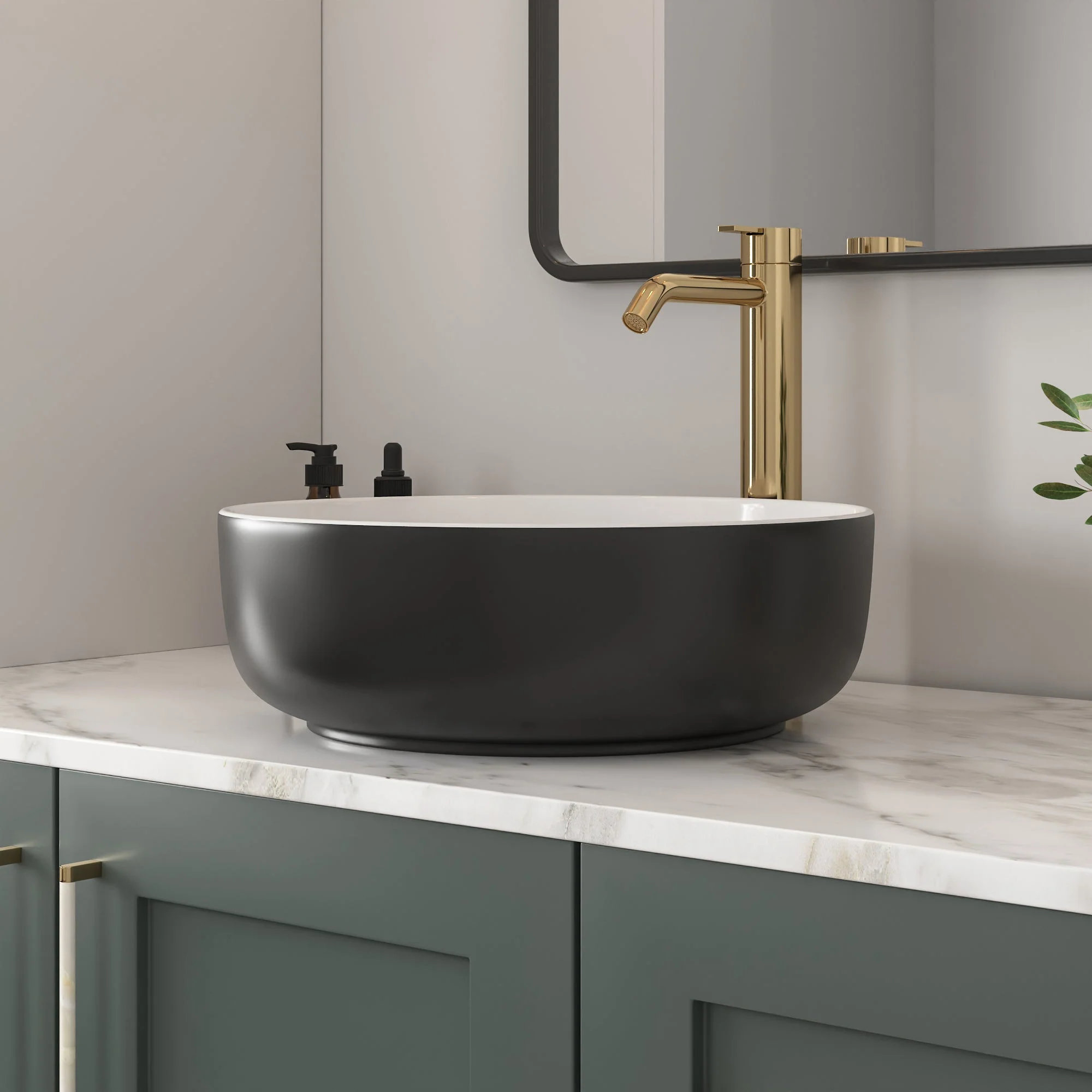 SYMMETRY 16" Round Vessel Bathroom Sink, Without Overflow With Multiple Colors - Image 17