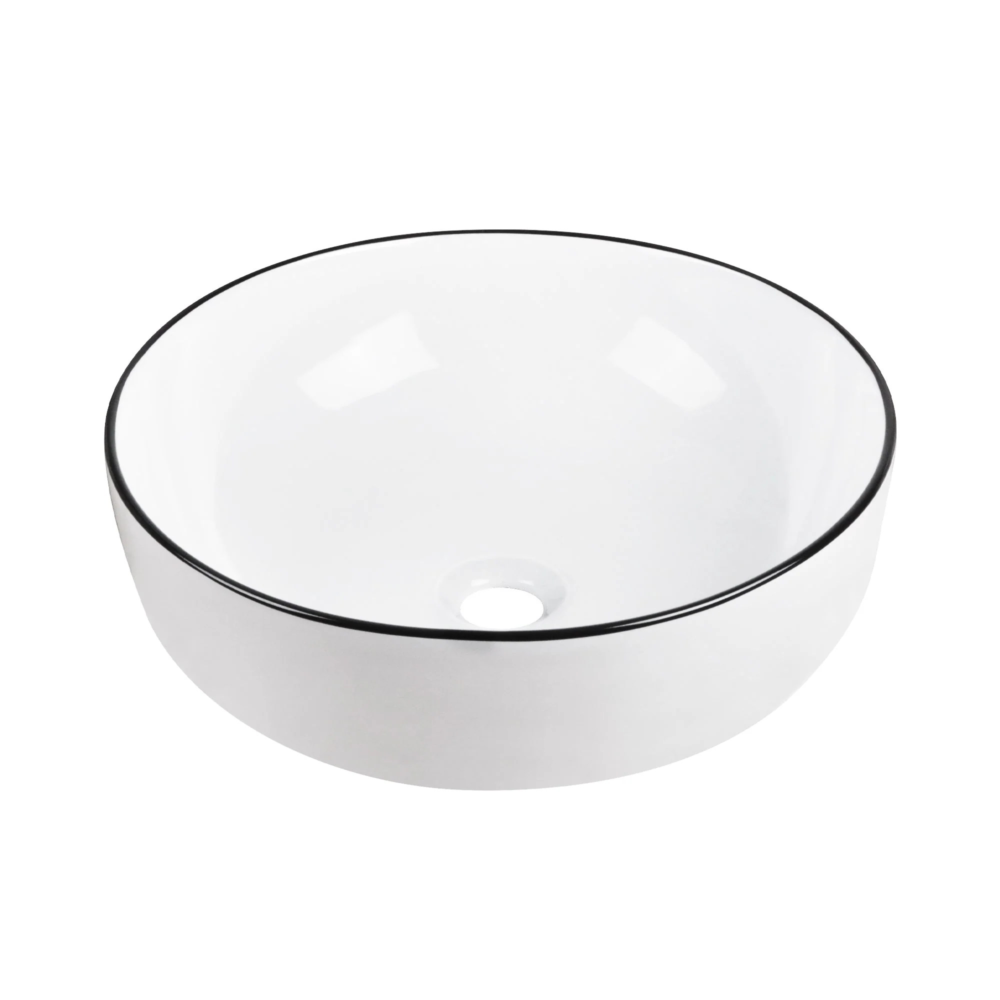 SYMMETRY 16" Round Vessel Bathroom Sink, Without Overflow With Multiple Colors - Image 4