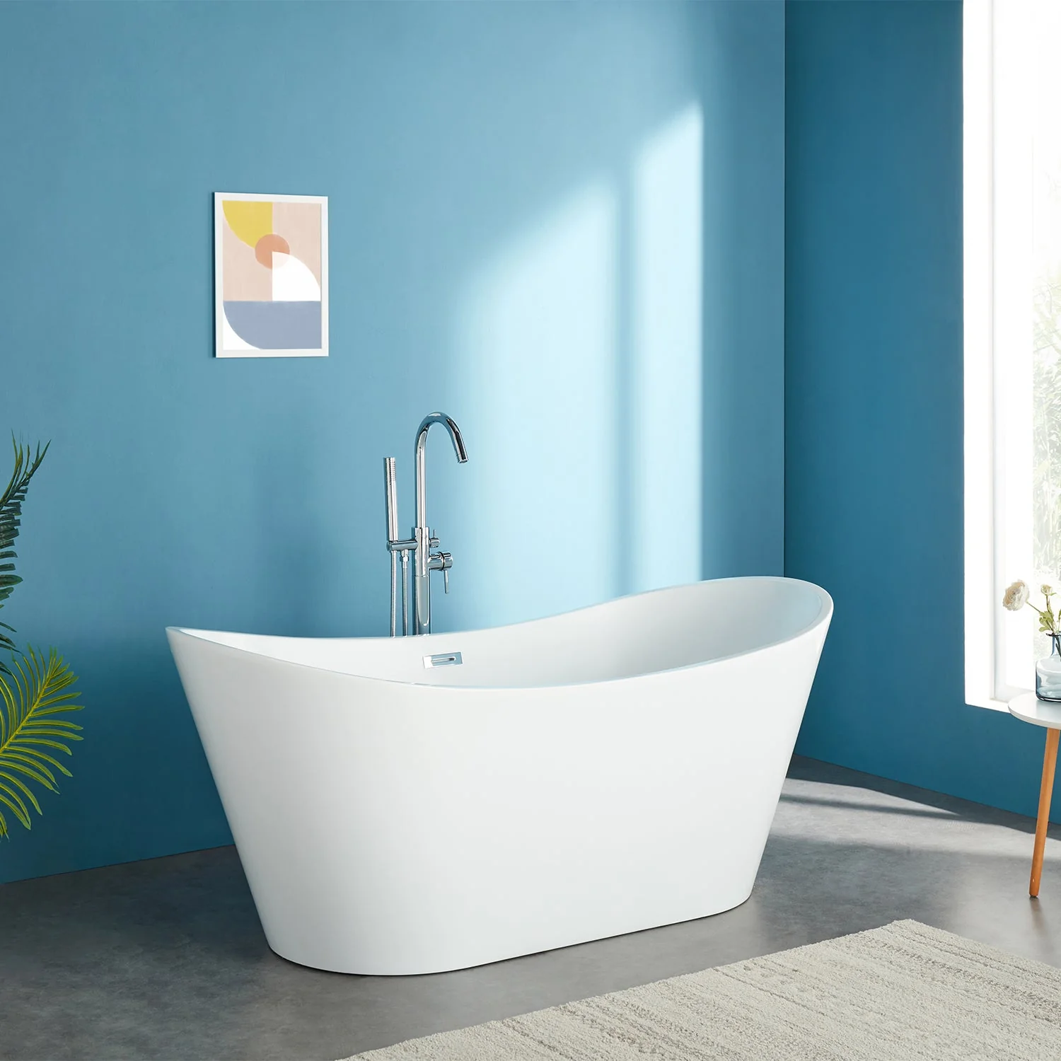 DeerValley DV-1T153S HORIZON 67" X 31" Freestanding Acrylic Bathtub - Image 3