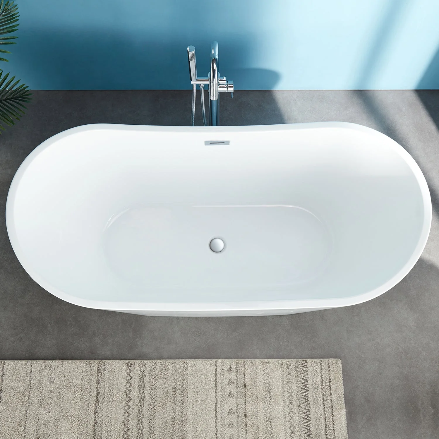 DeerValley DV-1T153S HORIZON 67" X 31" Freestanding Acrylic Bathtub - Image 8