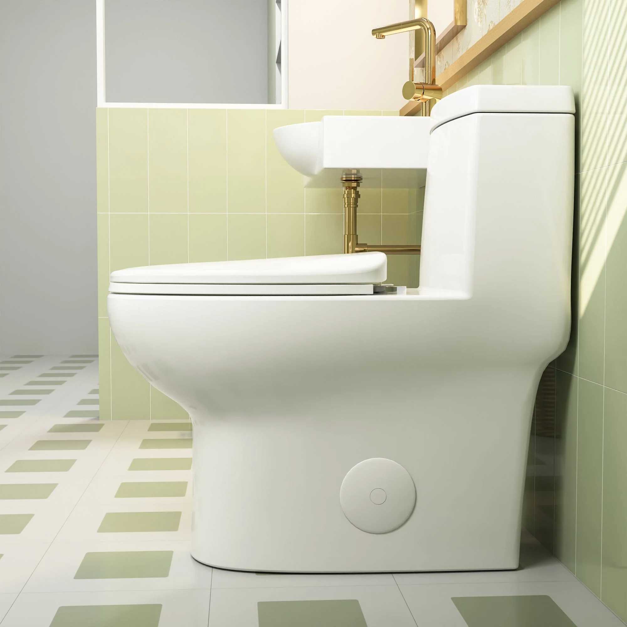 DeerValley DV-1F026 One-piece Toilets Soft-Close Seat Quick-Release Quiet Operation - Image 4