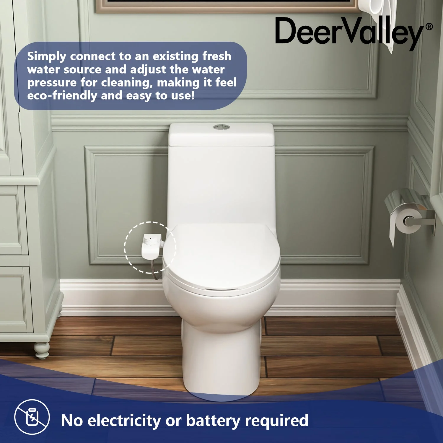 DeerValley DV-1B0093 Elongated Toilet Seat Bidet - Image 15