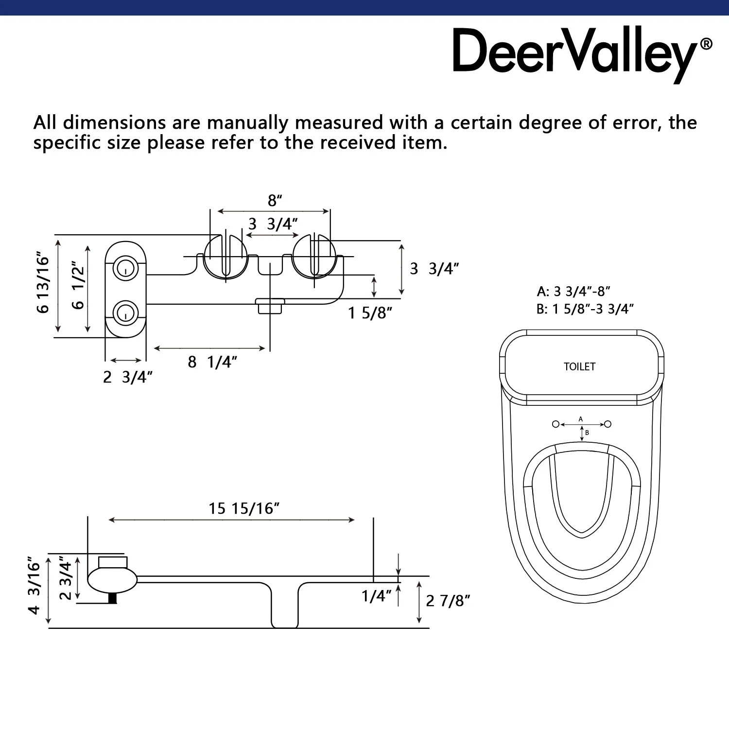 DeerValley DV-1B0095 Elongated Toilet Seat Bidet - Image 11