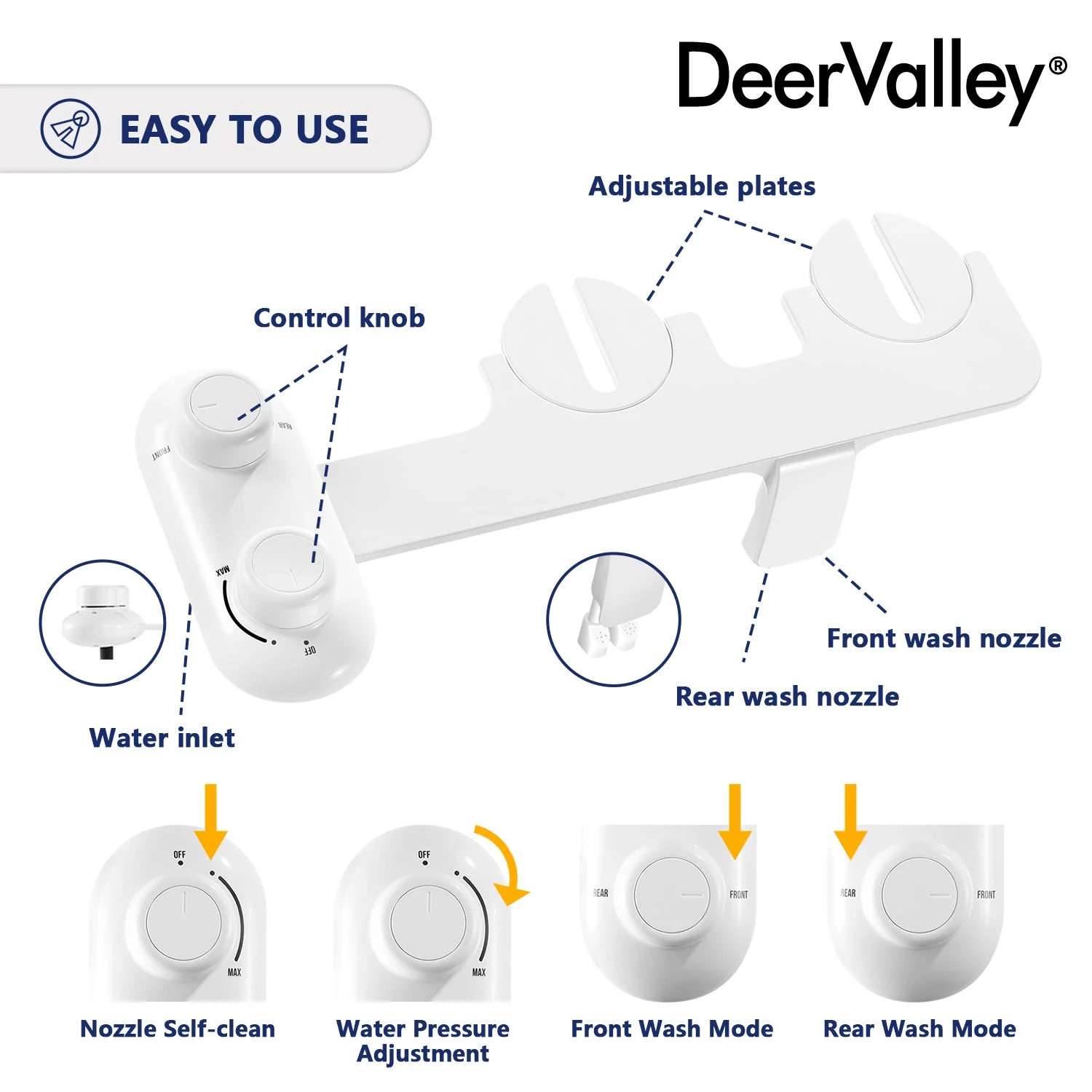 DeerValley DV-1B0095 Elongated Toilet Seat Bidet - Image 22