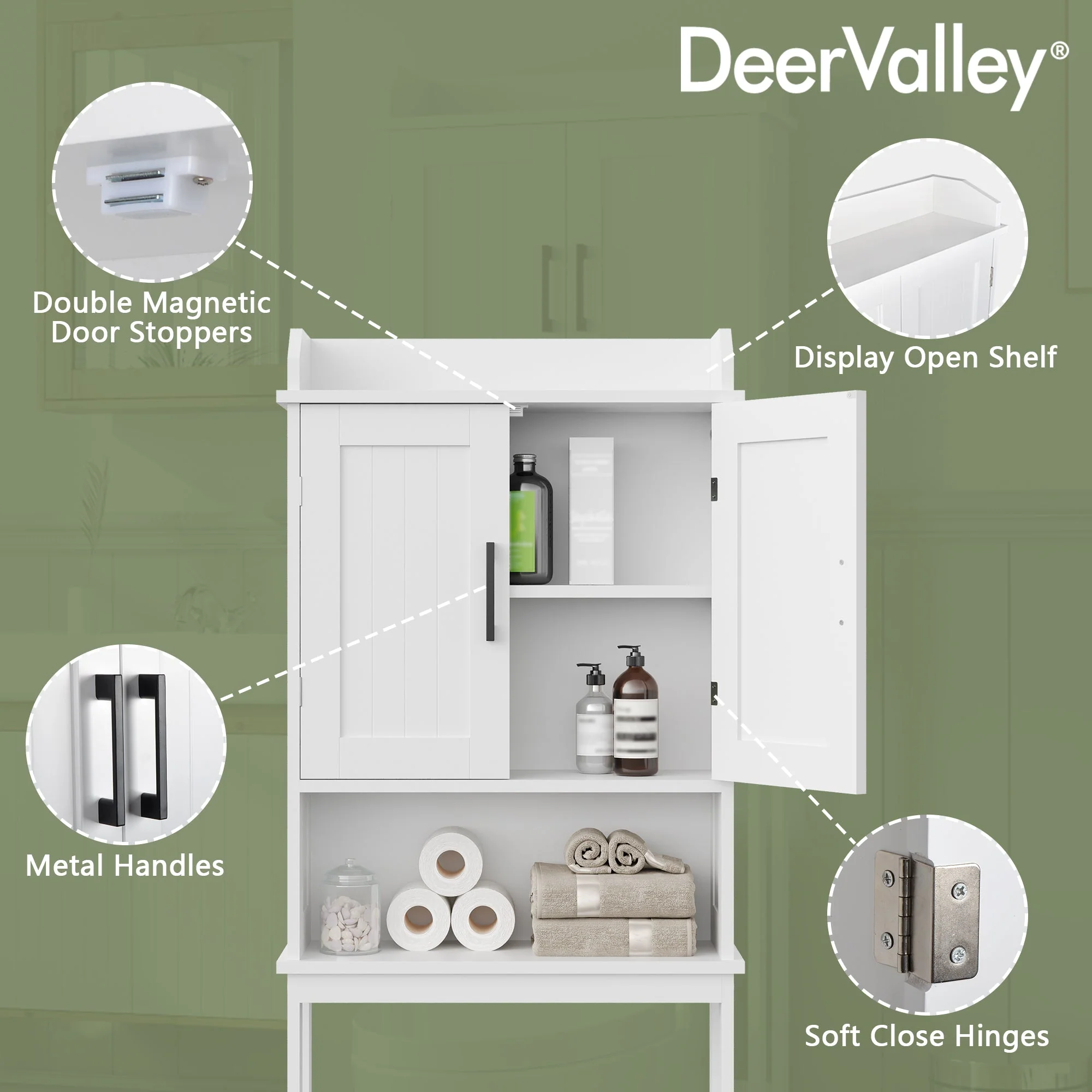 LIBERTY Over The Toilet Storage Cabinet, Bathroom Shelf Over Toilet - Image 11