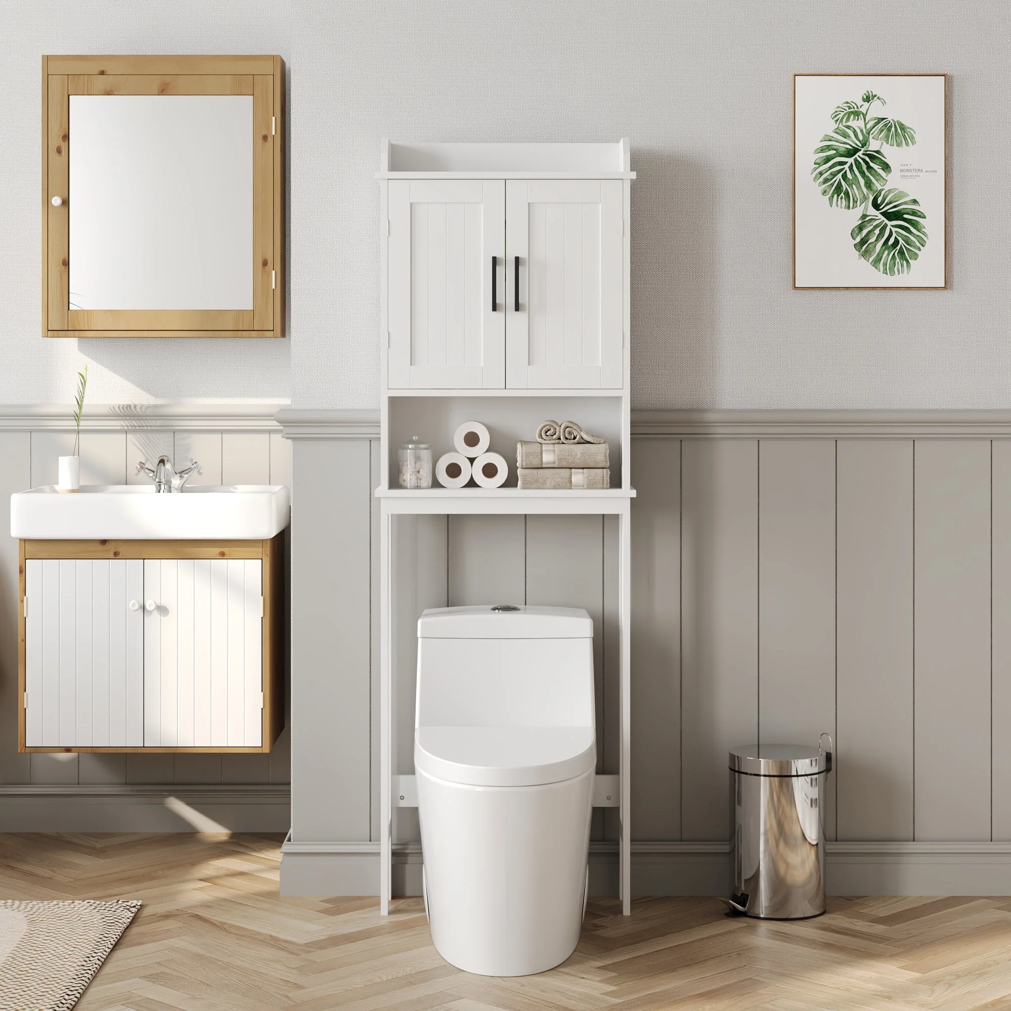 LIBERTY Over The Toilet Storage Cabinet, Bathroom Shelf Over Toilet - Image 2