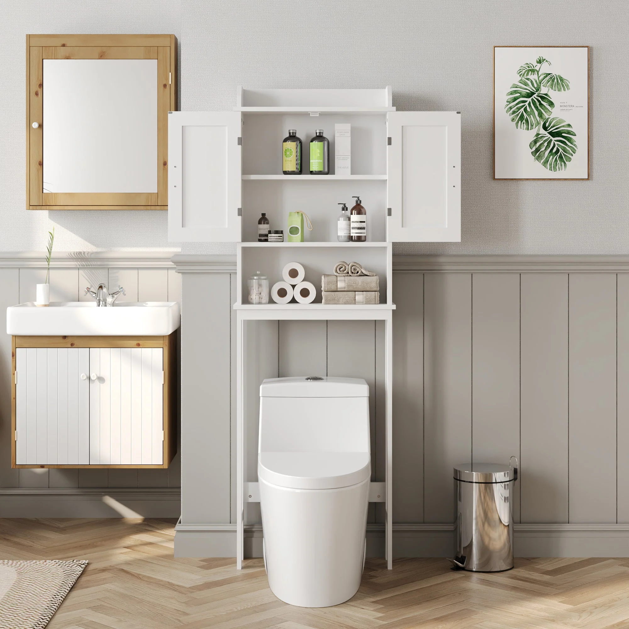 LIBERTY Over The Toilet Storage Cabinet, Bathroom Shelf Over Toilet - Image 3