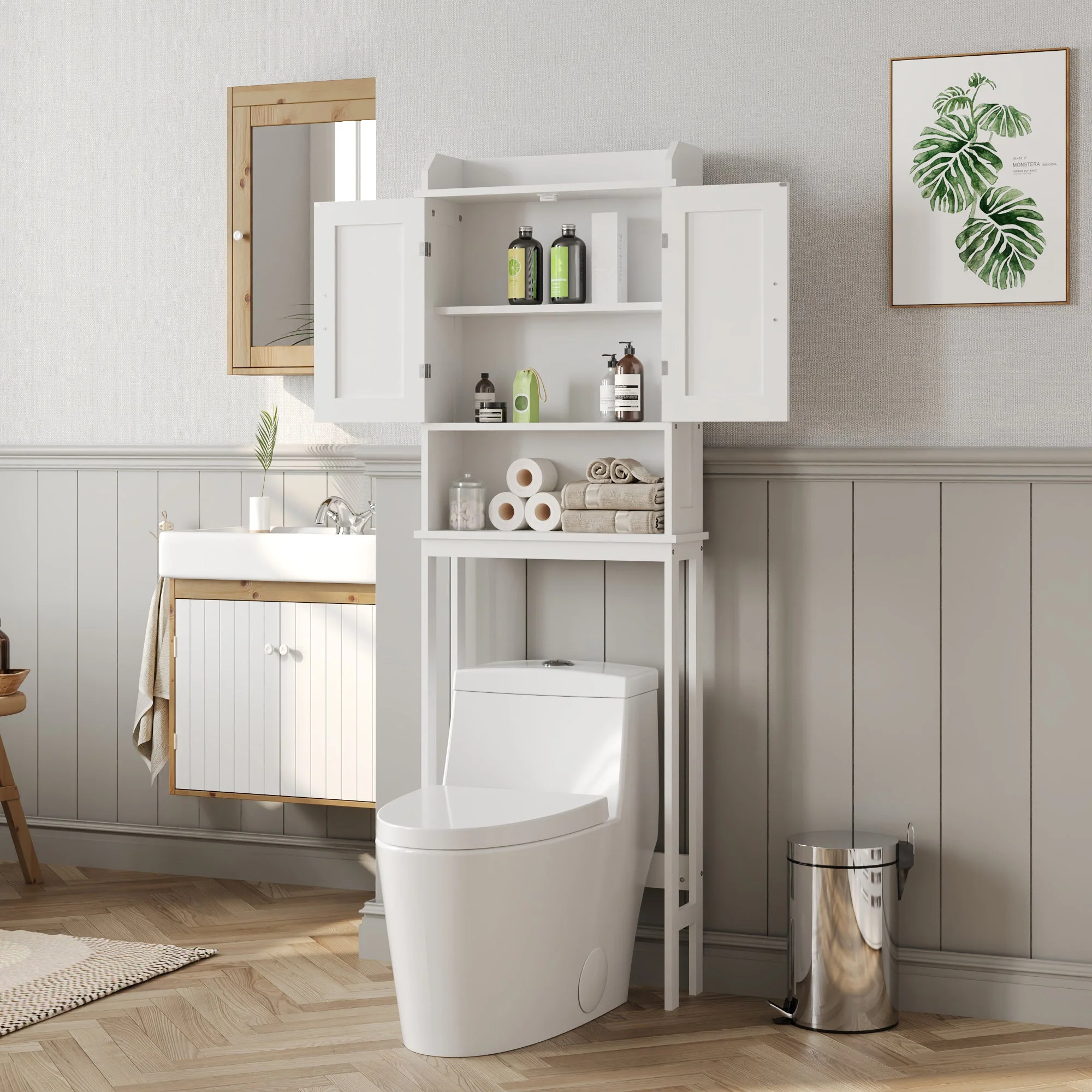 LIBERTY Over The Toilet Storage Cabinet, Bathroom Shelf Over Toilet - Image 4
