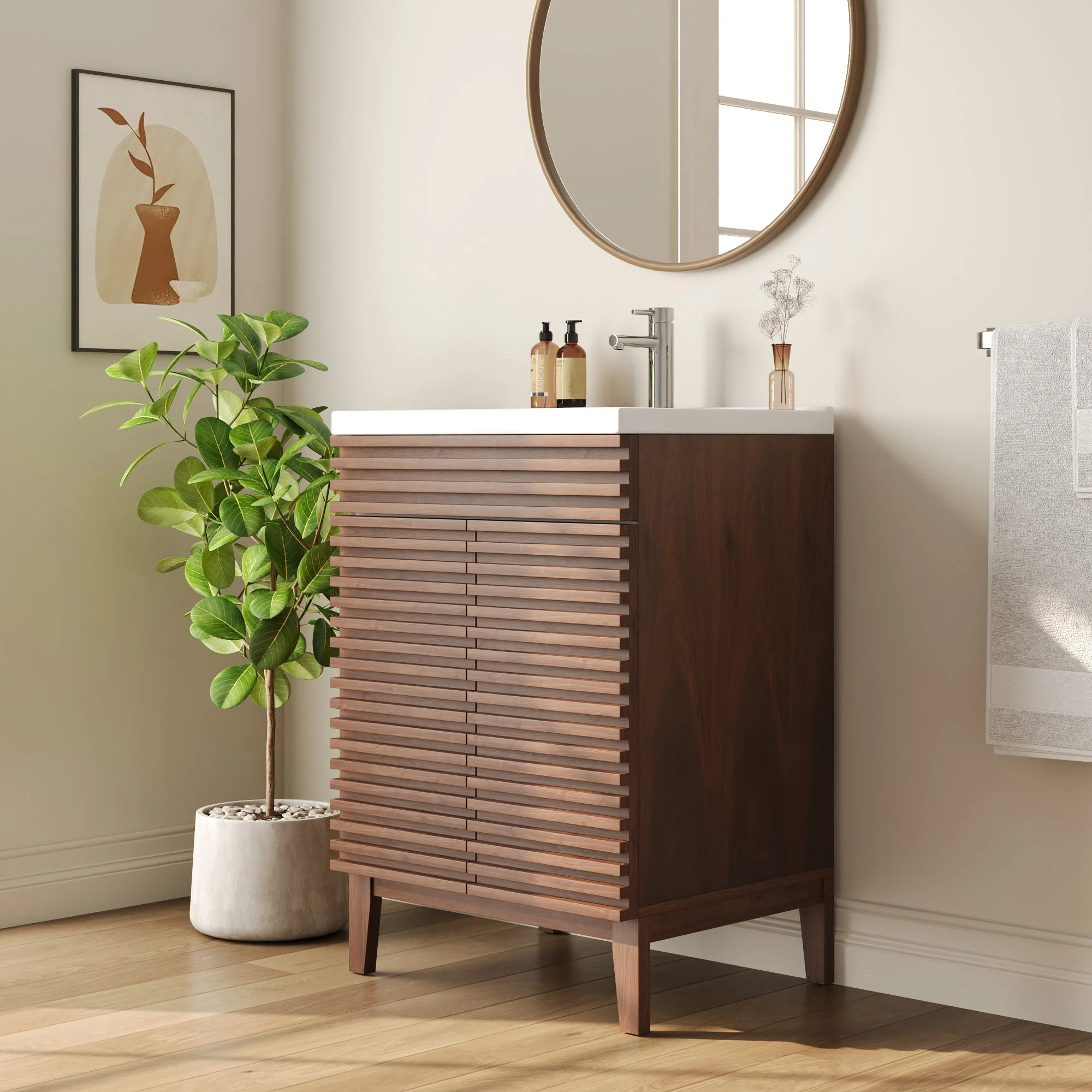 DeerValley DV-1BV0151NW Bathroom Vanities 24-Inch Soft-Close Storage Pre-Assembled - Image 8