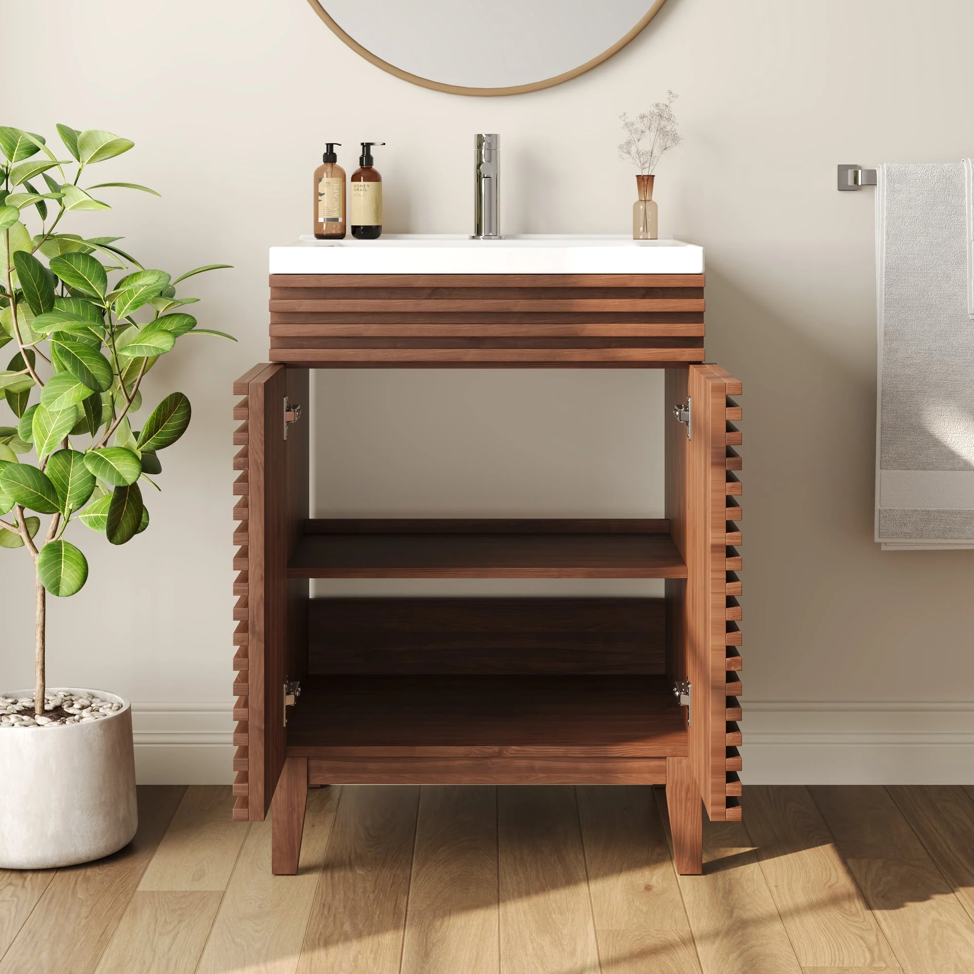 DeerValley DV-1BV0151NW Bathroom Vanities 24-Inch Soft-Close Storage Pre-Assembled - Image 9