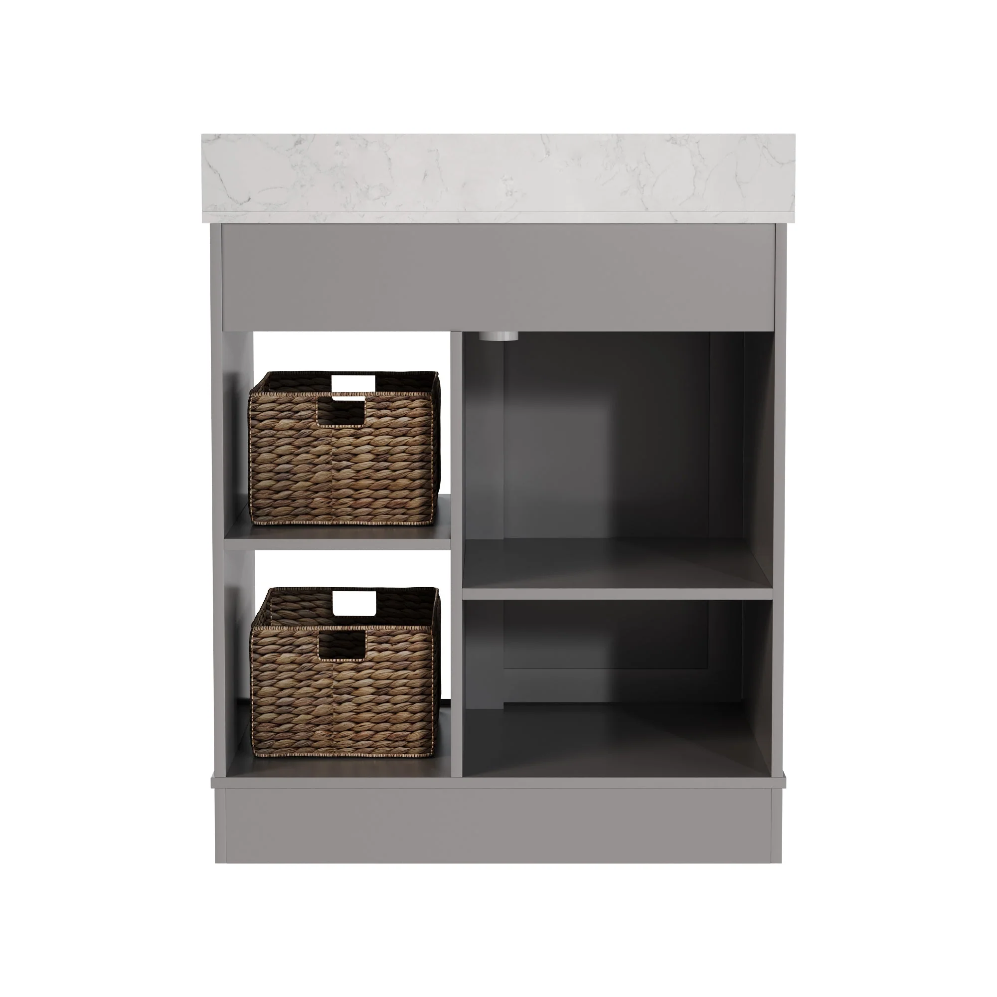 30" Rectangular Bathroom Vanity, with Ceramic Sink Top Set-up - Image 10