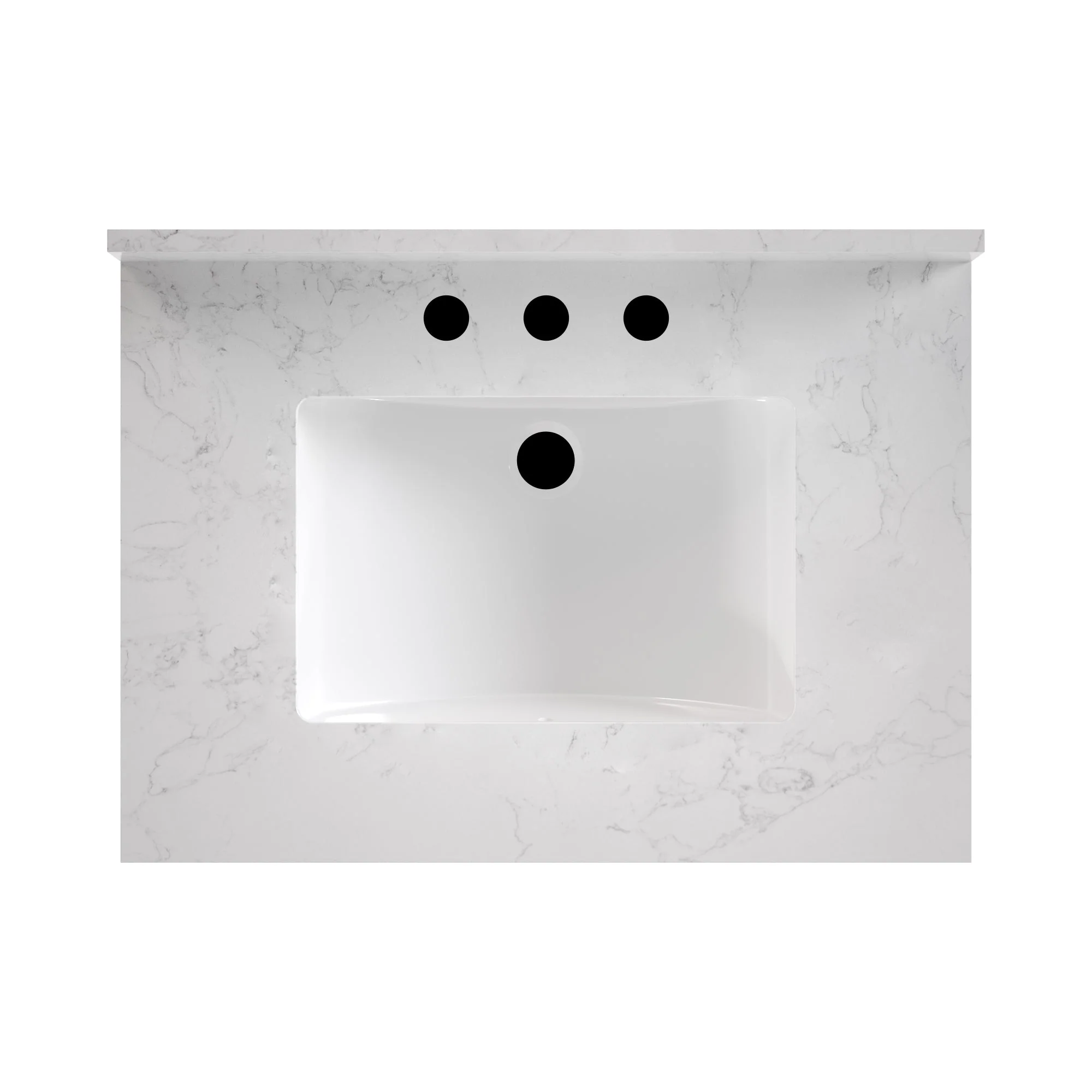 30" Rectangular Bathroom Vanity, with Ceramic Sink Top Set-up - Image 9