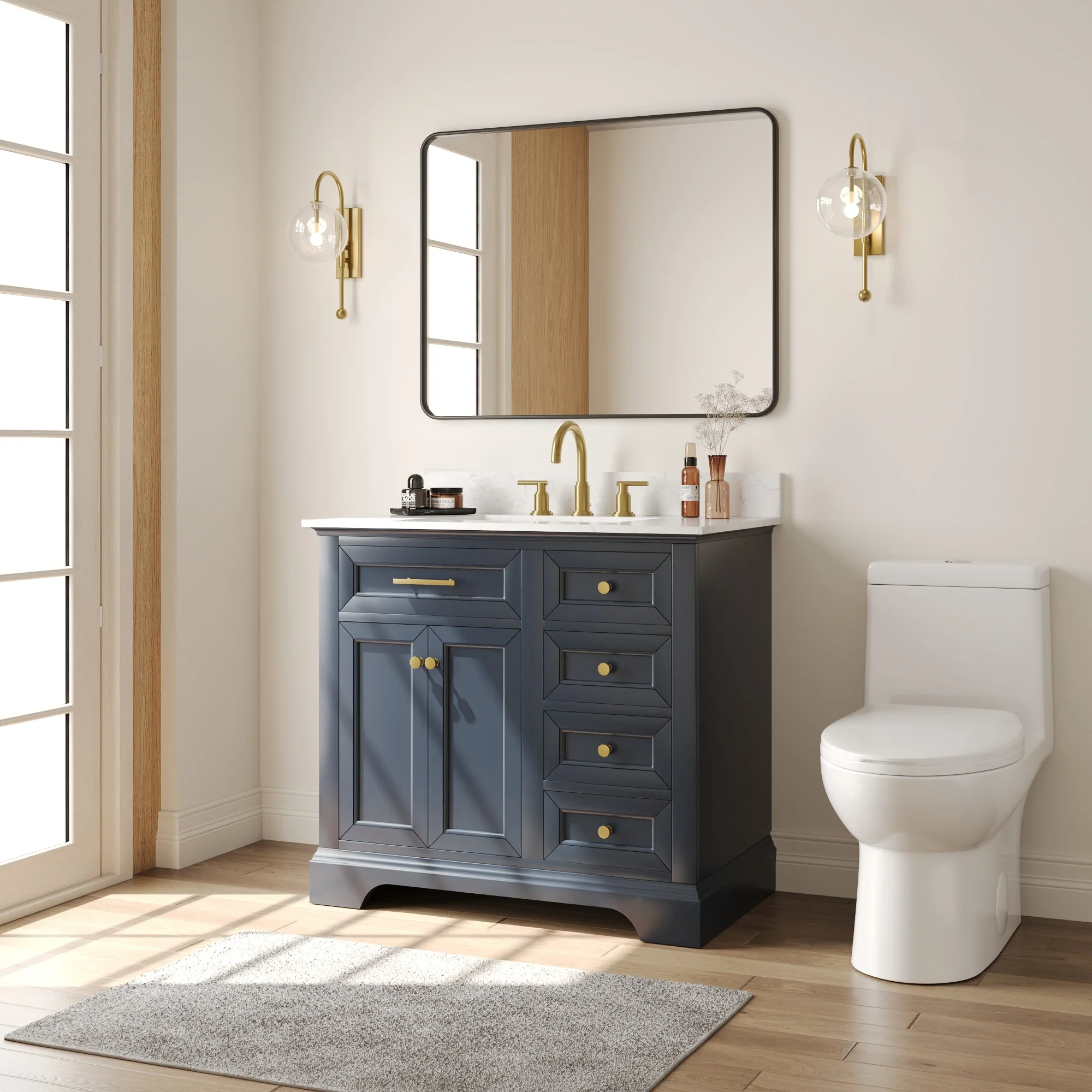 DeerValley DV-1BV0155BU Bathroom Vanities Soft-Close Storage Pre-Assembled Sink - Image 10
