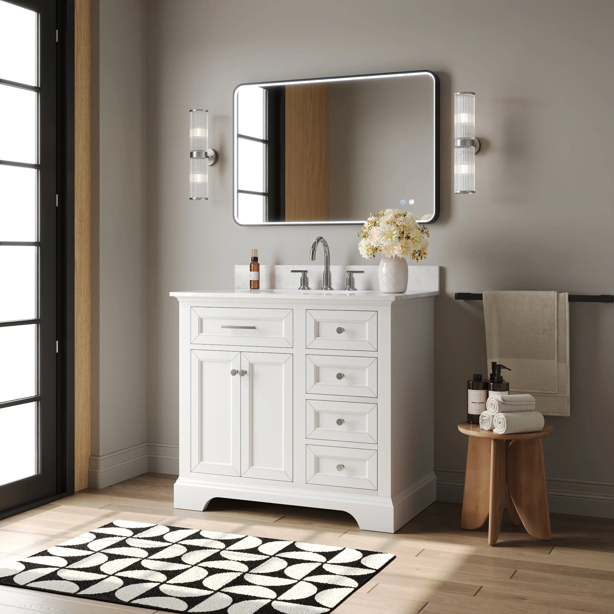 DeerValley DV-1BV0155BU Bathroom Vanities Soft-Close Storage Pre-Assembled Sink - Image 17