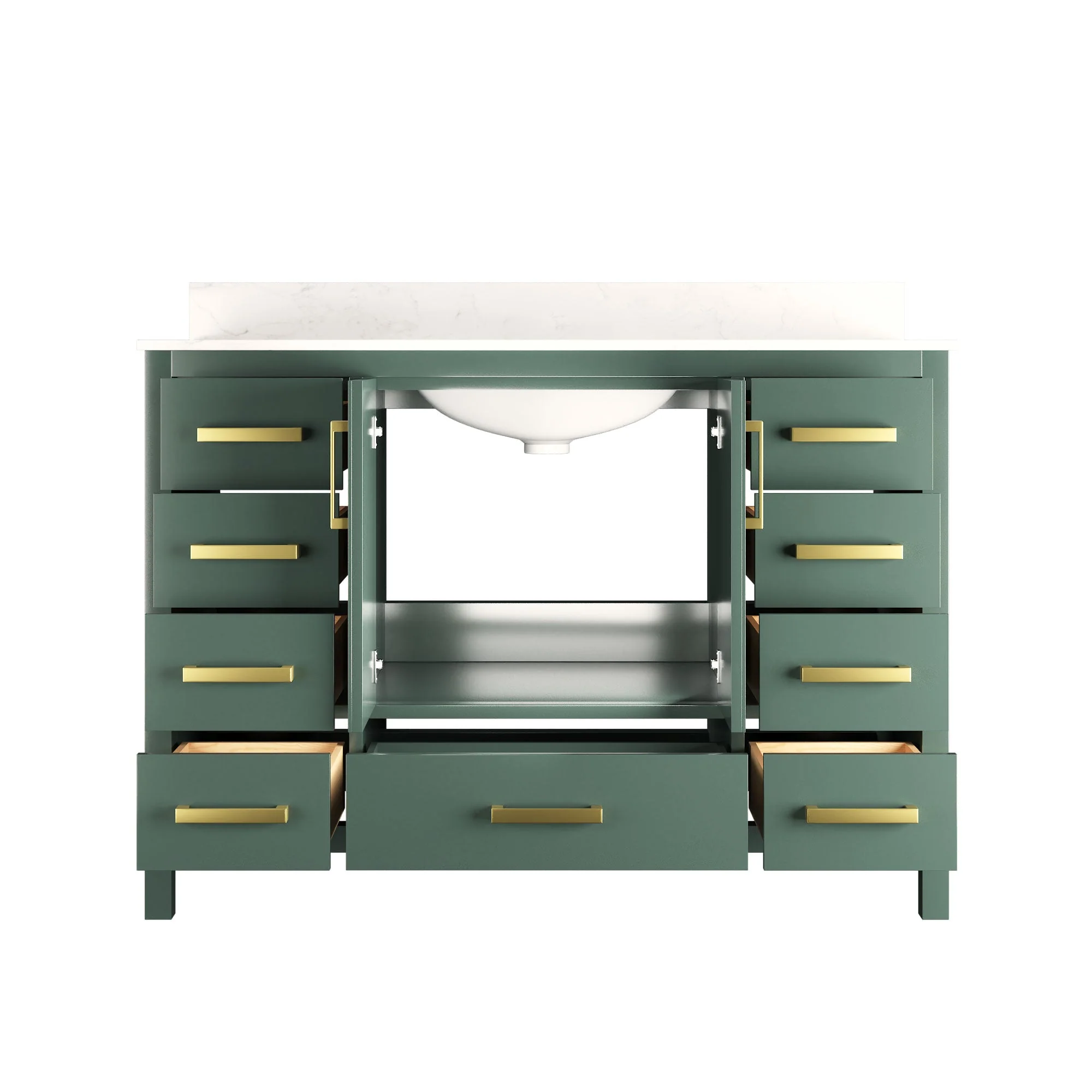 48" Rectangular Bathroom Vanity, with Ceramic Sink Top Set-up - Image 14