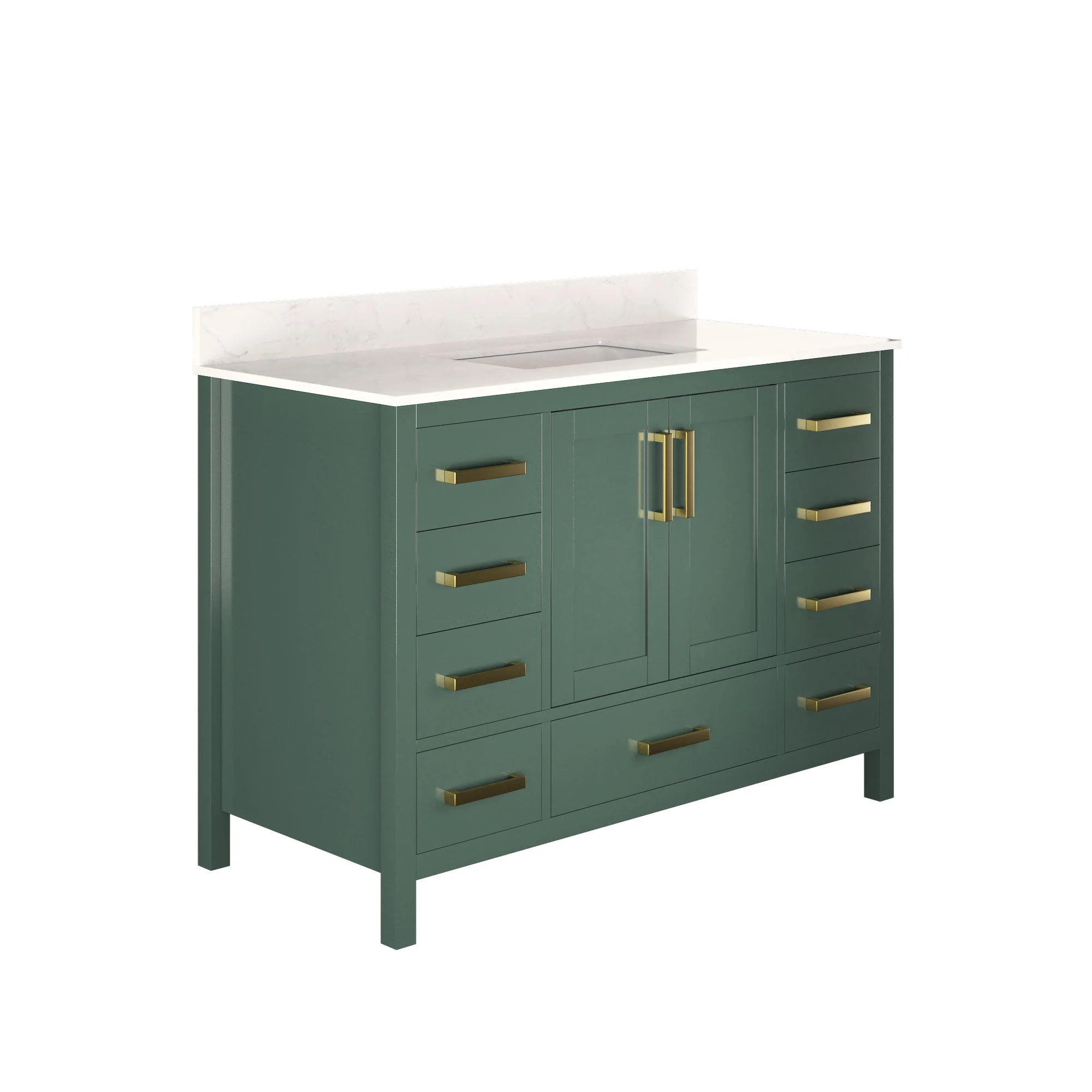 48" Rectangular Bathroom Vanity, with Ceramic Sink Top Set-up - Image 15