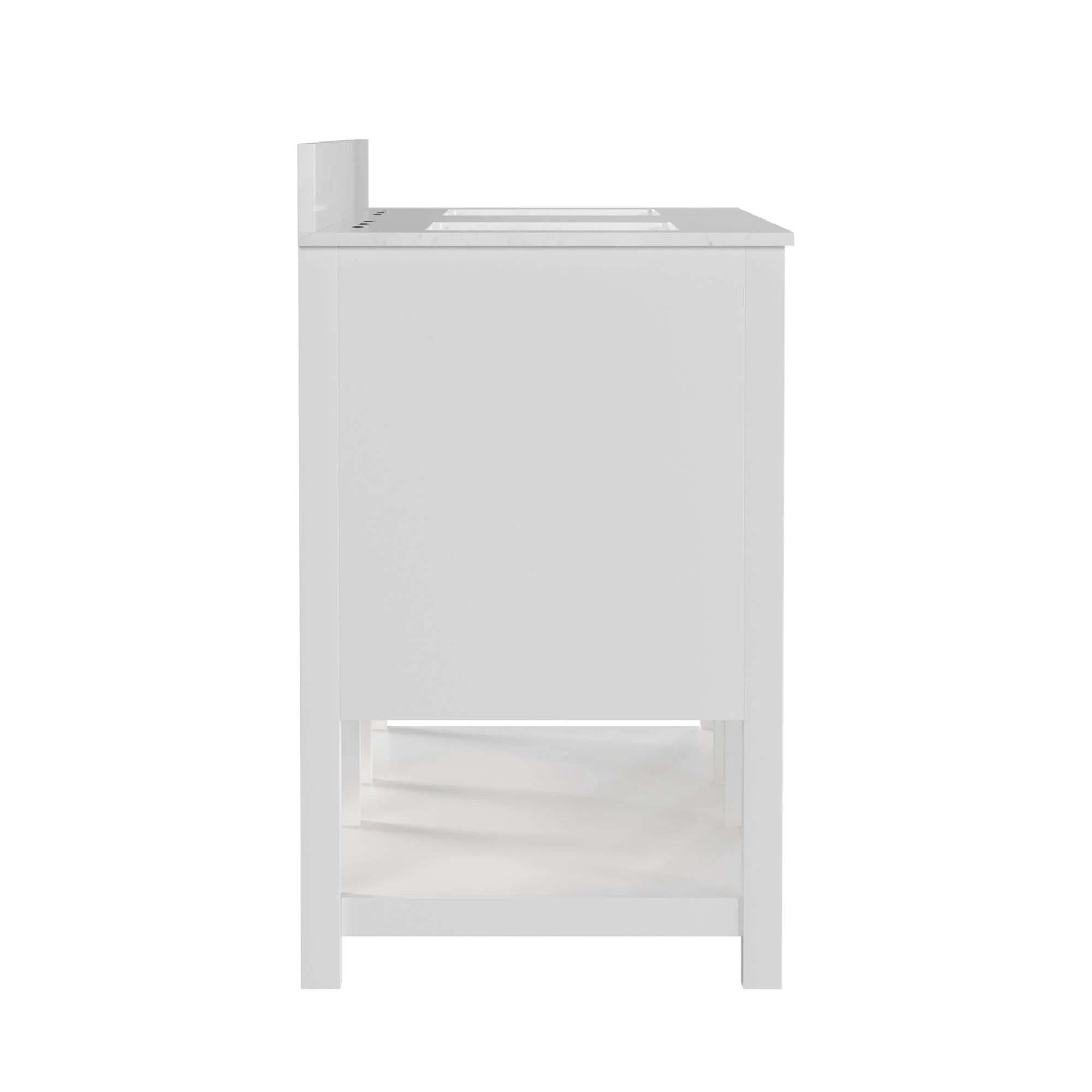 60" Rectangular Bathroom Vanity, with Ceramic Sink Top Set-up - Image 9