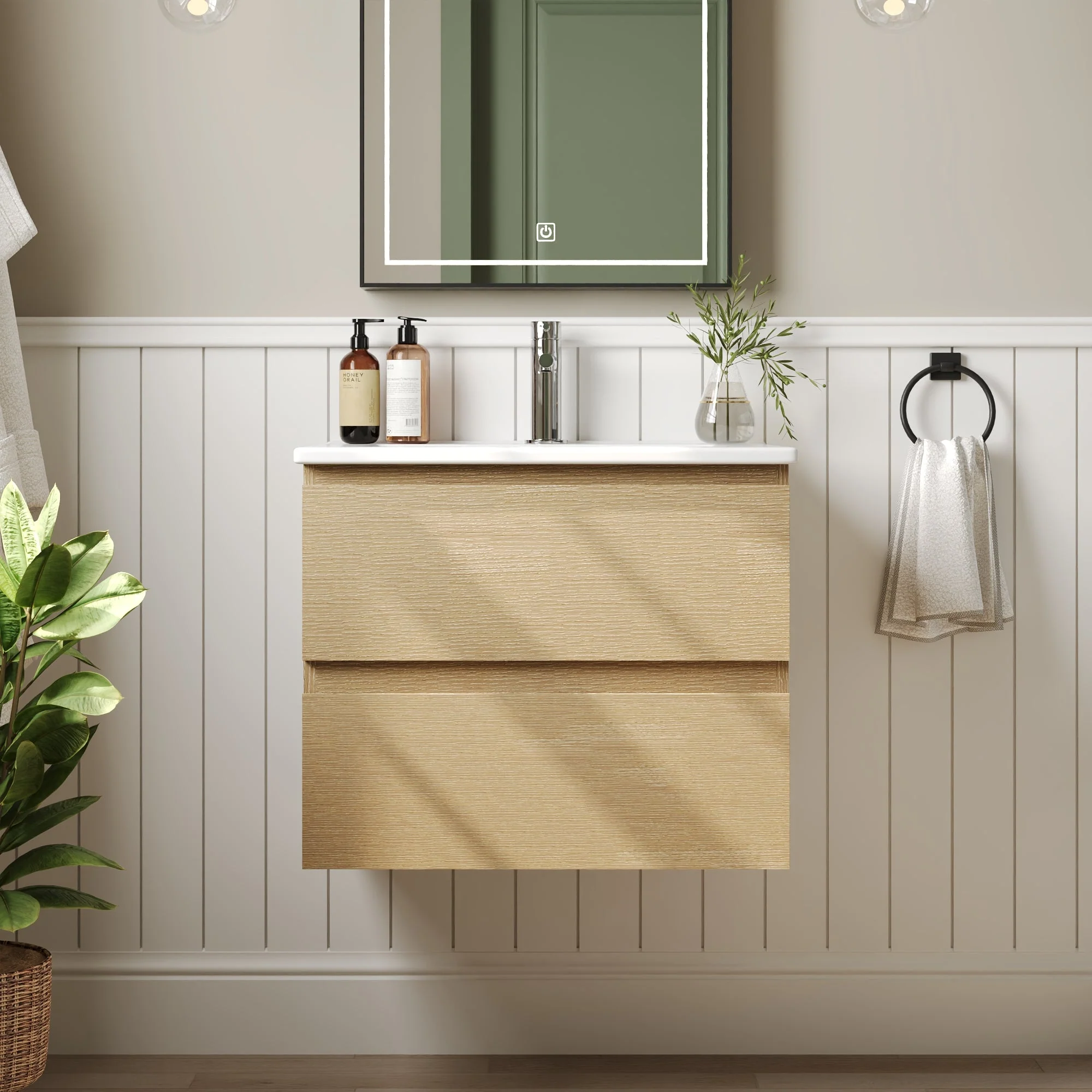 DeerValley DV-1BV0268NW Bathroom Vanities Wall-Mounted Soft-Close Storage - Image 3