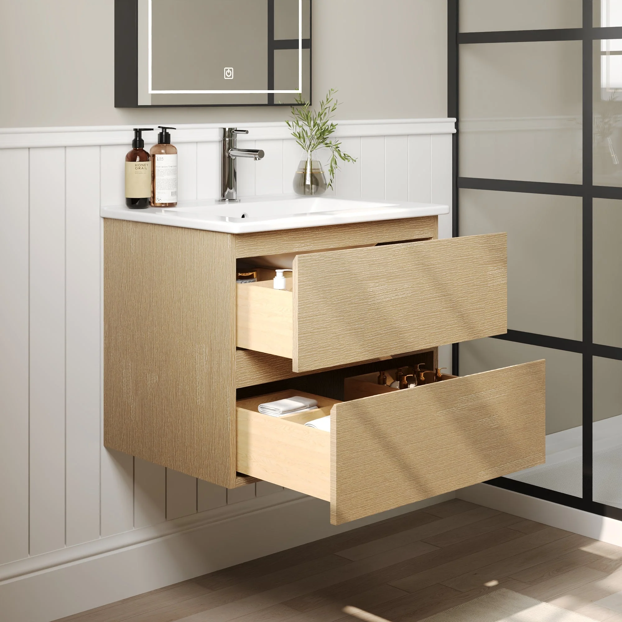 DeerValley DV-1BV0268NW Bathroom Vanities Wall-Mounted Soft-Close Storage - Image 4