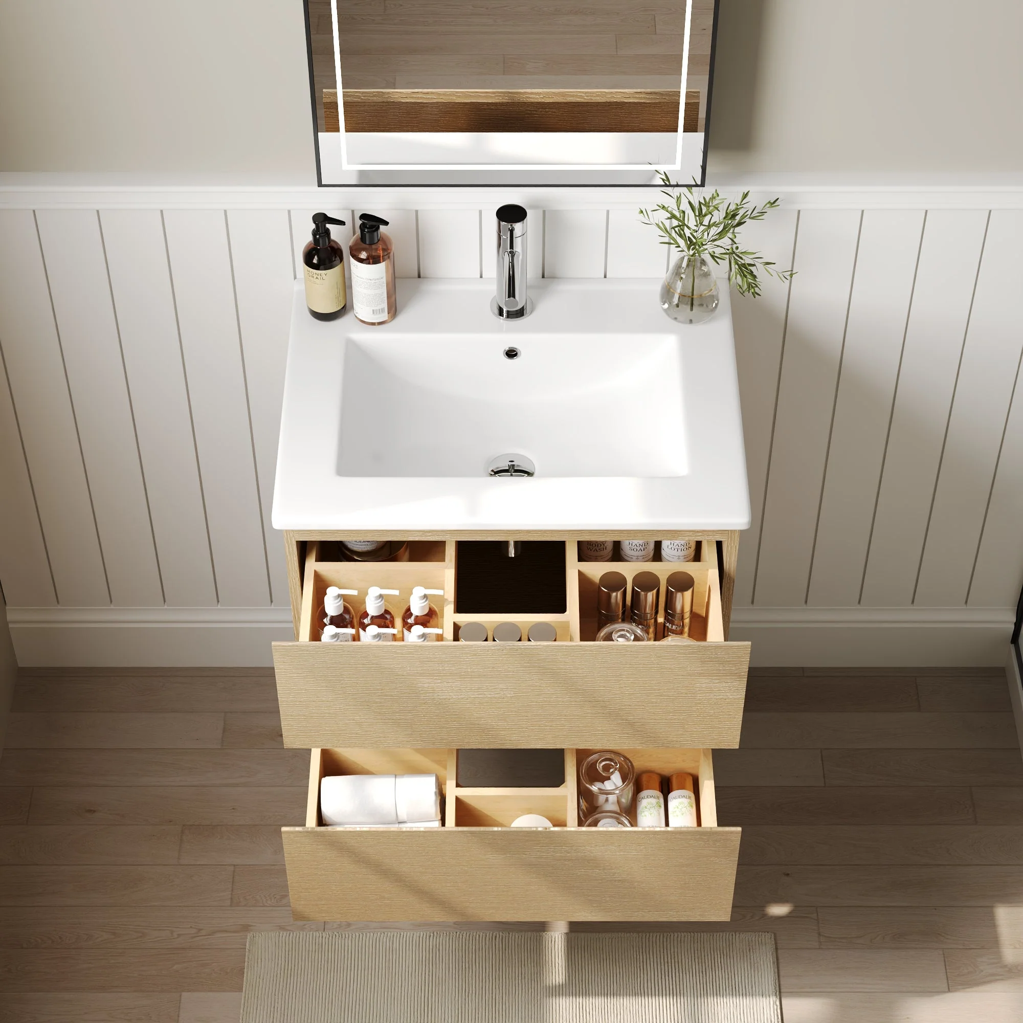 DeerValley DV-1BV0268NW Bathroom Vanities Wall-Mounted Soft-Close Storage - Image 5