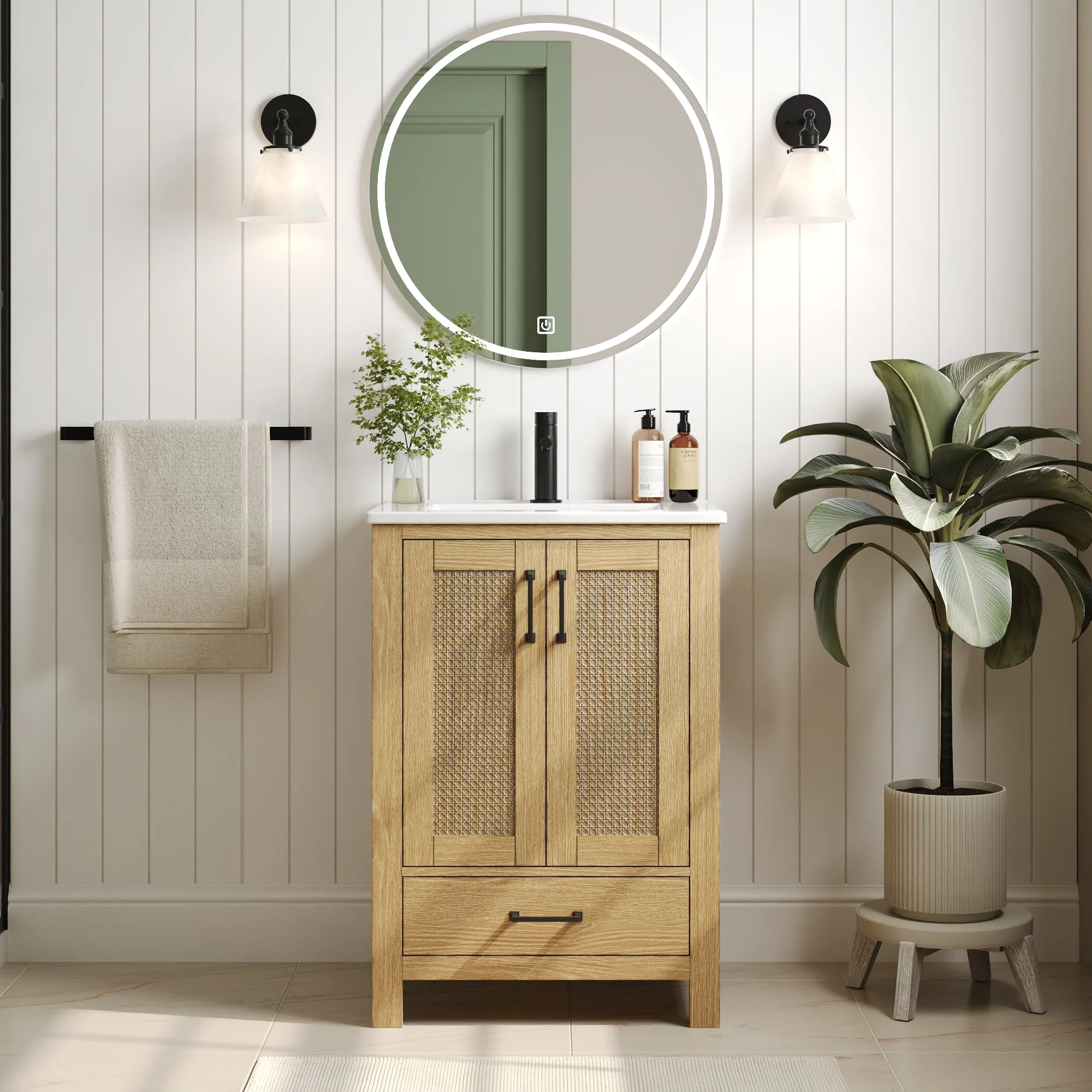 DeerValley DV-1BV0269NW Bathroom Vanities Pre-Assembled Silent Storage Ceramic - Image 3