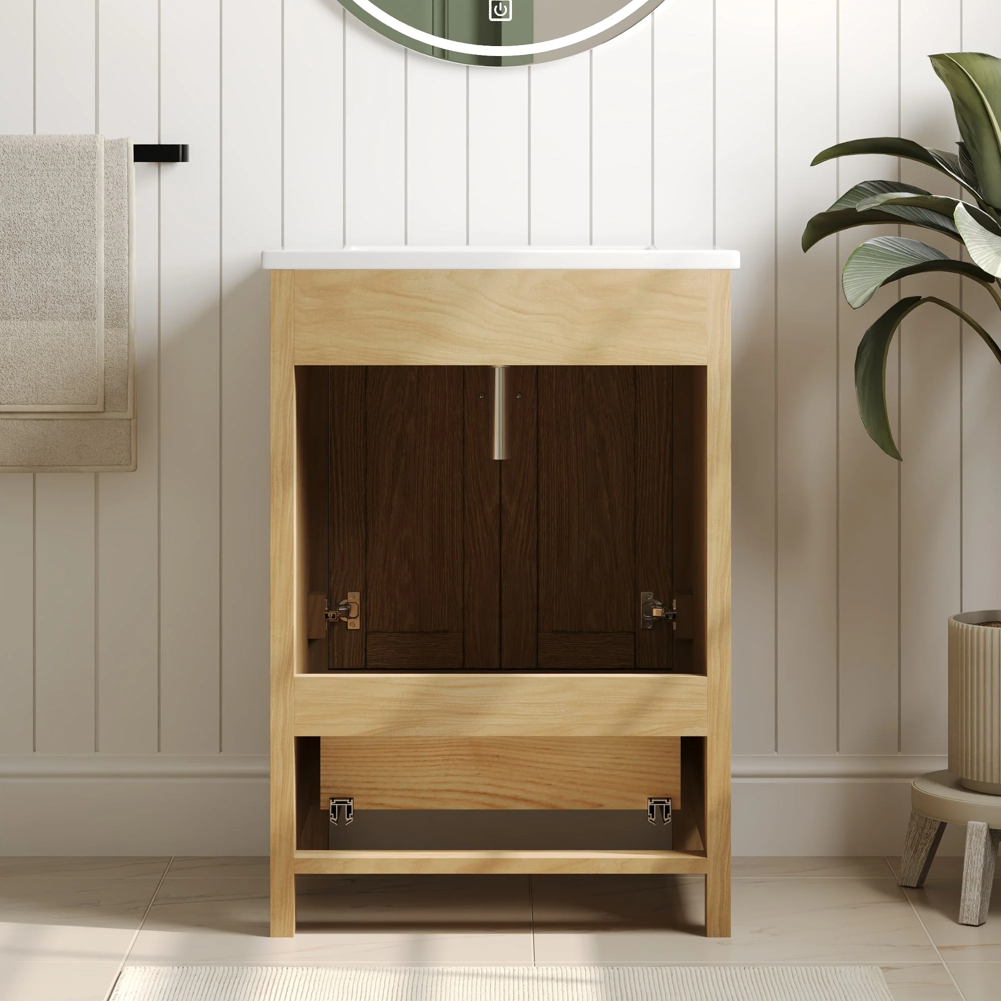 DeerValley DV-1BV0269NW Bathroom Vanities Pre-Assembled Silent Storage Ceramic - Image 7