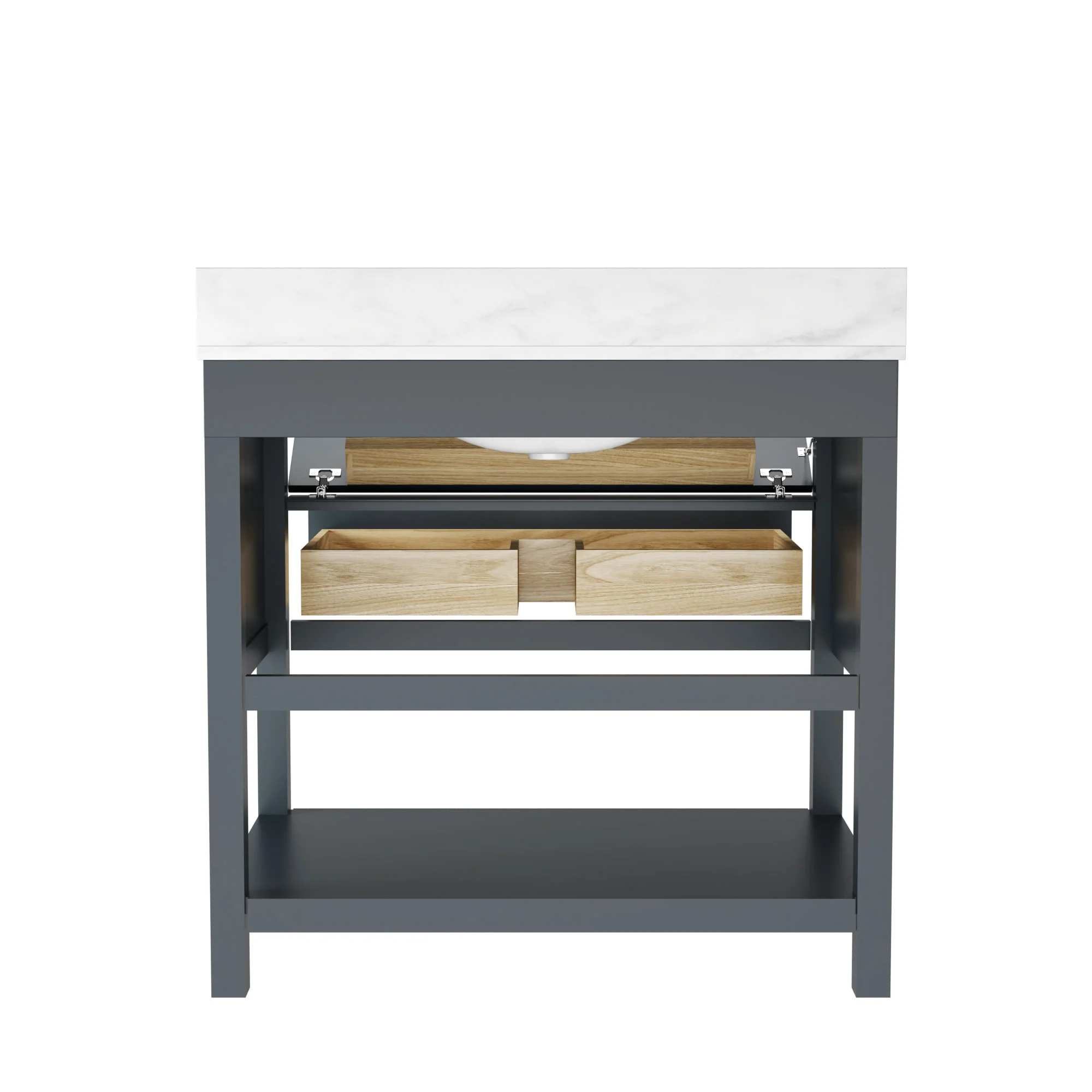 DeerValley Bath DV-1BV0452GN/BU 36" Fully Assembled Single Bathroom Vanity with Artificial Marble Top, Green&Blue - Image 17