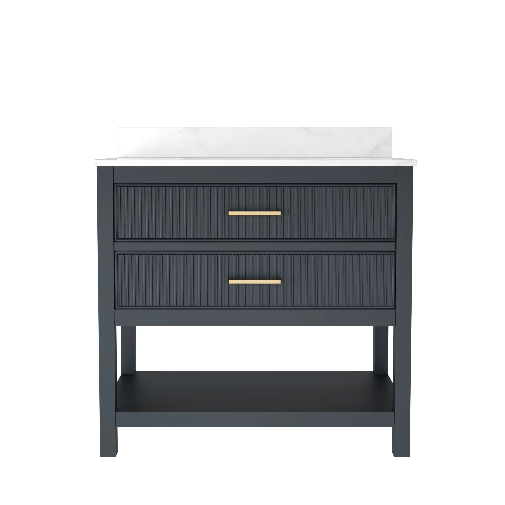 DeerValley Bath DV-1BV0452GN/BU 36" Fully Assembled Single Bathroom Vanity with Artificial Marble Top, Green&Blue - Image 19