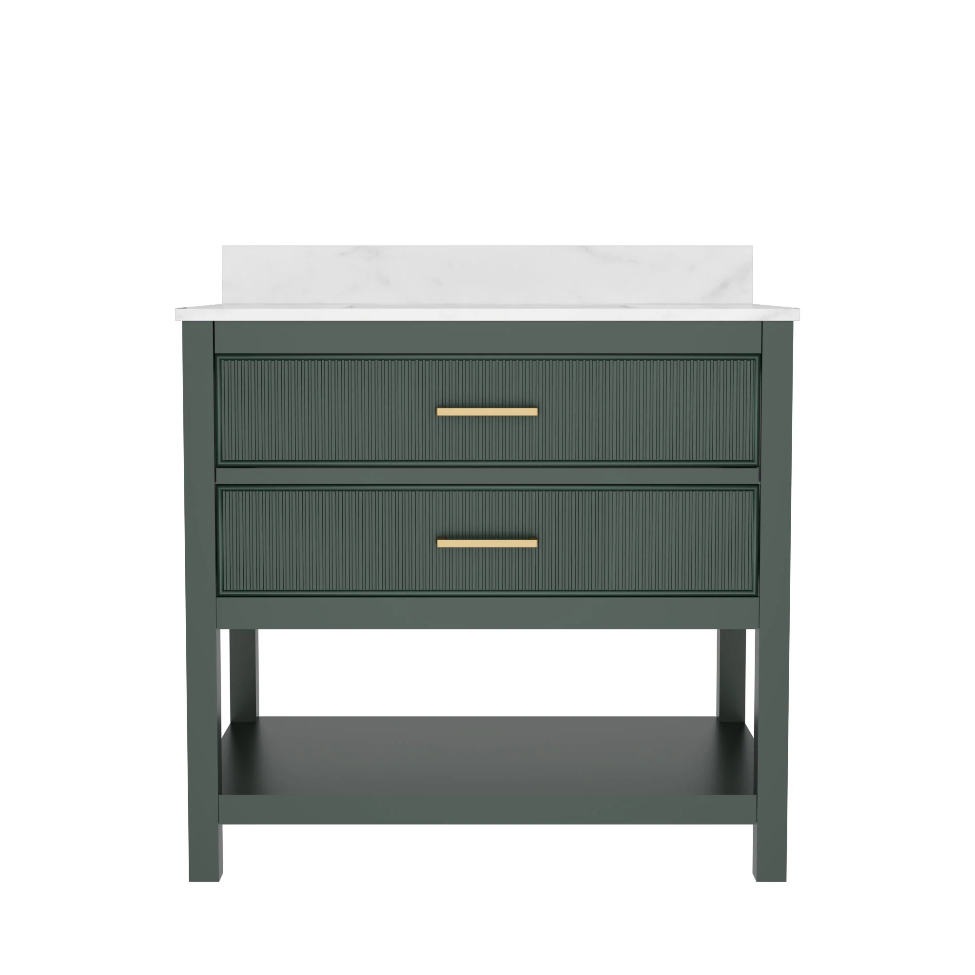 DeerValley Bath DV-1BV0452GN/BU 36" Fully Assembled Single Bathroom Vanity with Artificial Marble Top, Green&Blue - Image 9