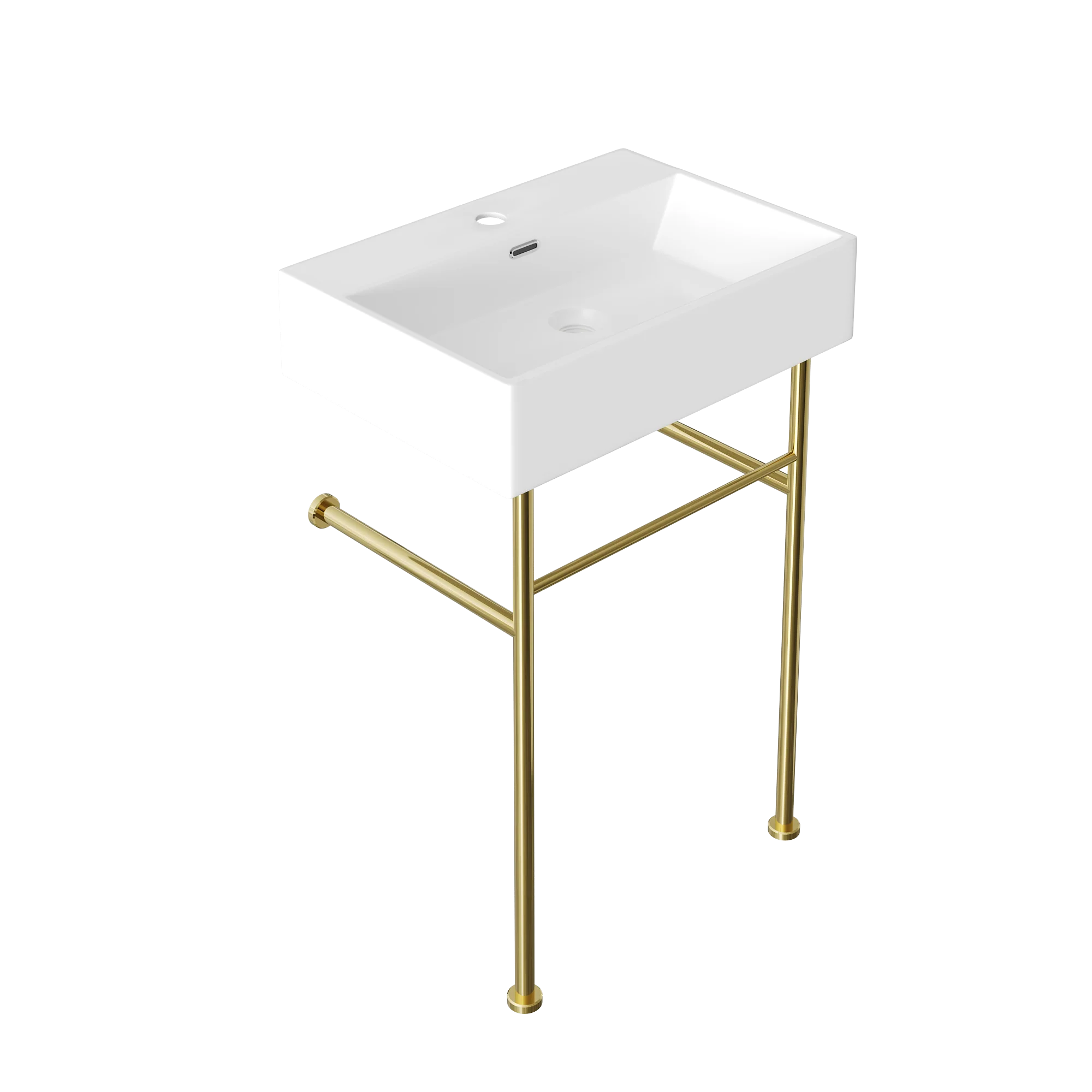 DeerValley DV-1CS0117G Console Bathroom Sinks Gray Modern Ceramic Towel Bar - Image 3