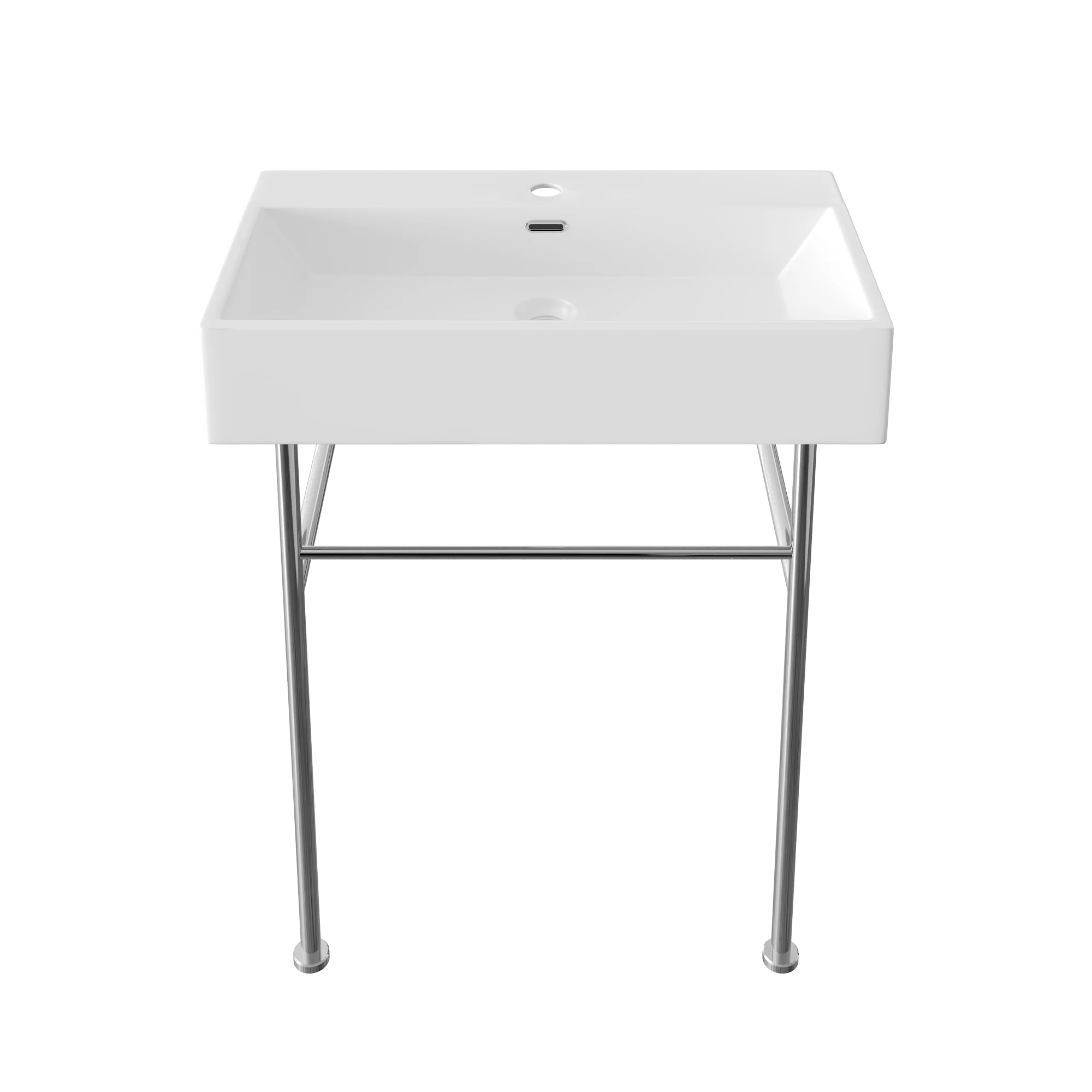 30" Rectangular Console Bathroom Sink, Single Faucet Hole - Image 7