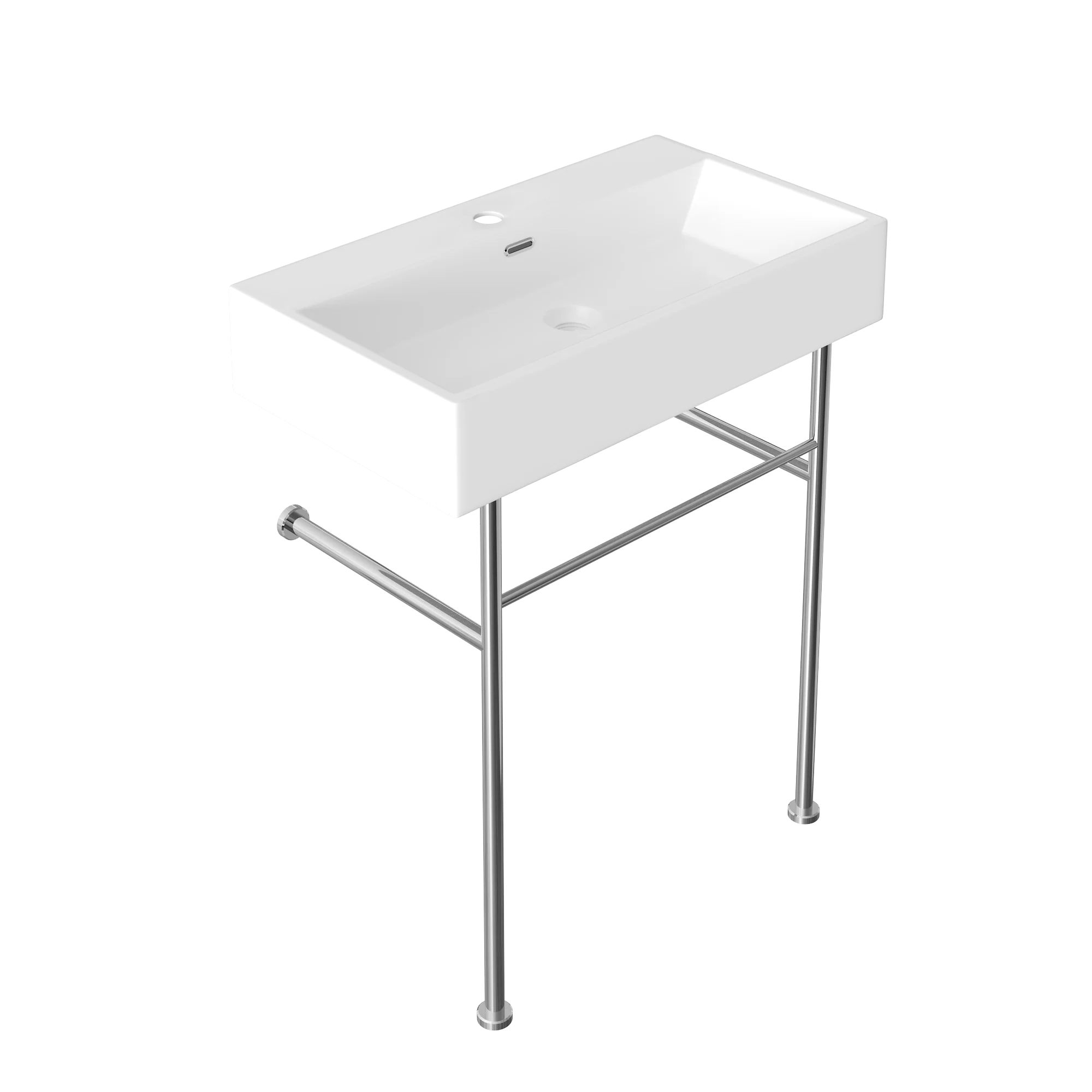 30" Rectangular Console Bathroom Sink, Single Faucet Hole - Image 8