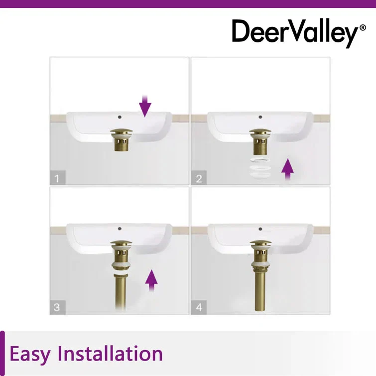 DV-1D711 Pop-Up Bathroom Sink Drain - Image 5