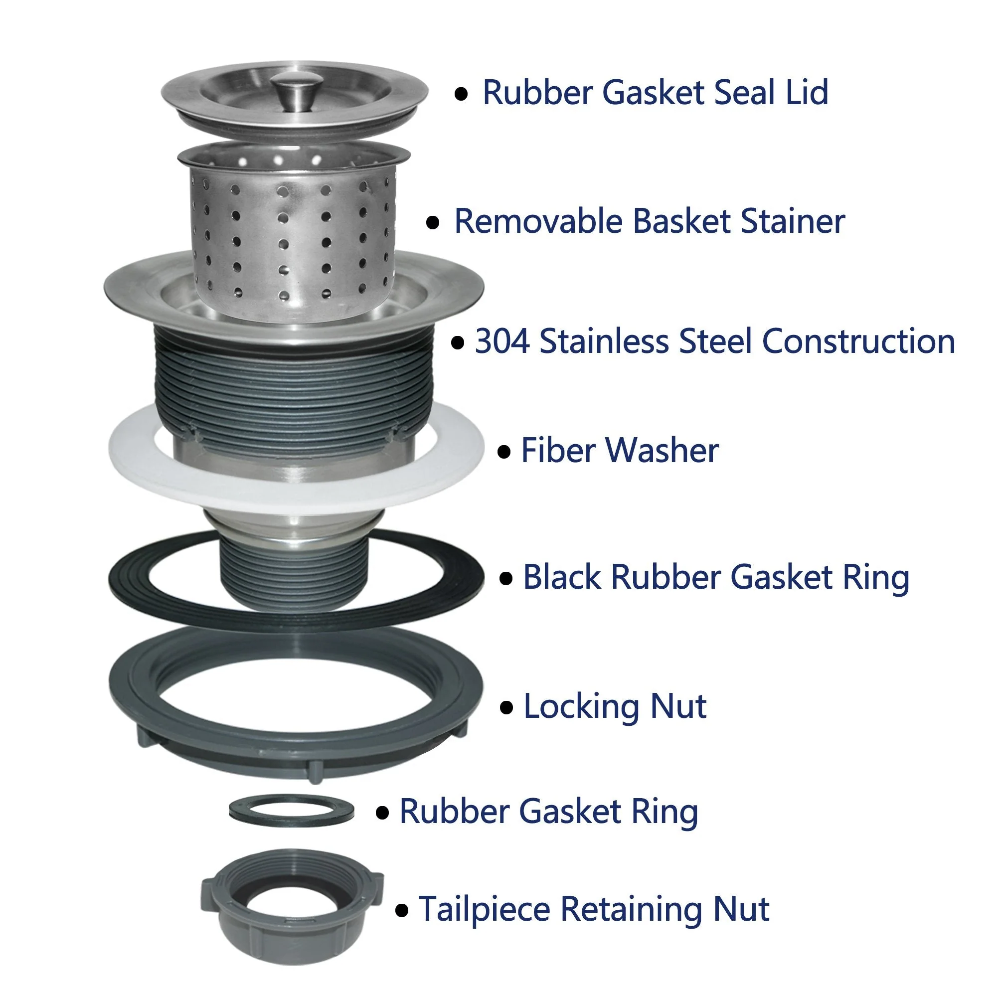 DeerValley DV-1D905 3.5" Basket Strainer Kitchen Sink Drain Apply to All of DeerValley Kitchen Sink - Image 5