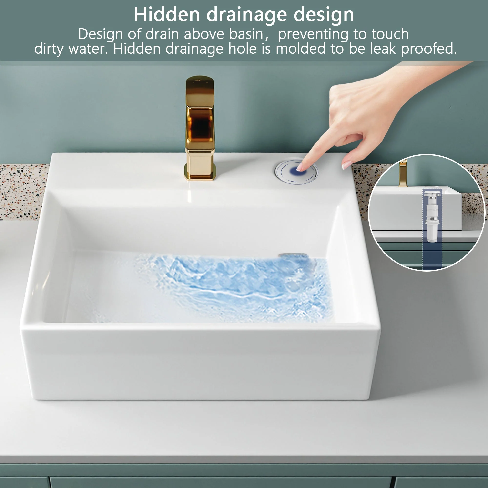 DeerValley DV-1D911 Pop-Up Bathroom Sink Drain(Fit with DV-1V0046) - Image 2
