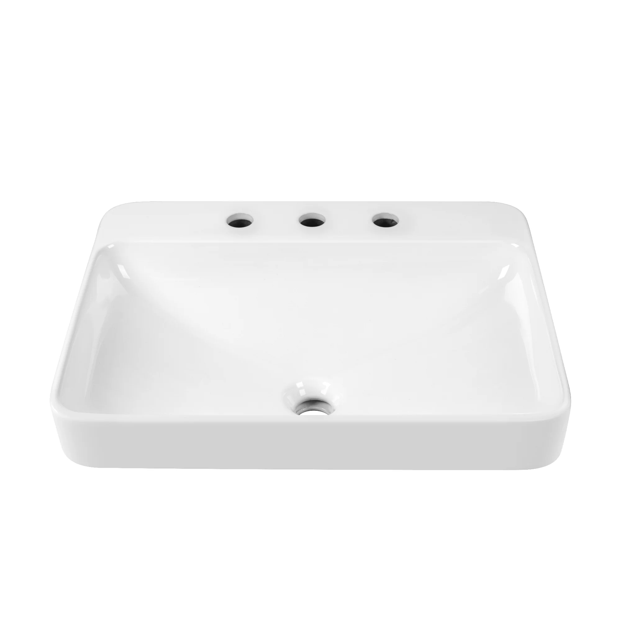 DeerValley DV-1DS0121 Drop-in Sinks Modern Semi-Recessed Ceramic Overflow - Image 3